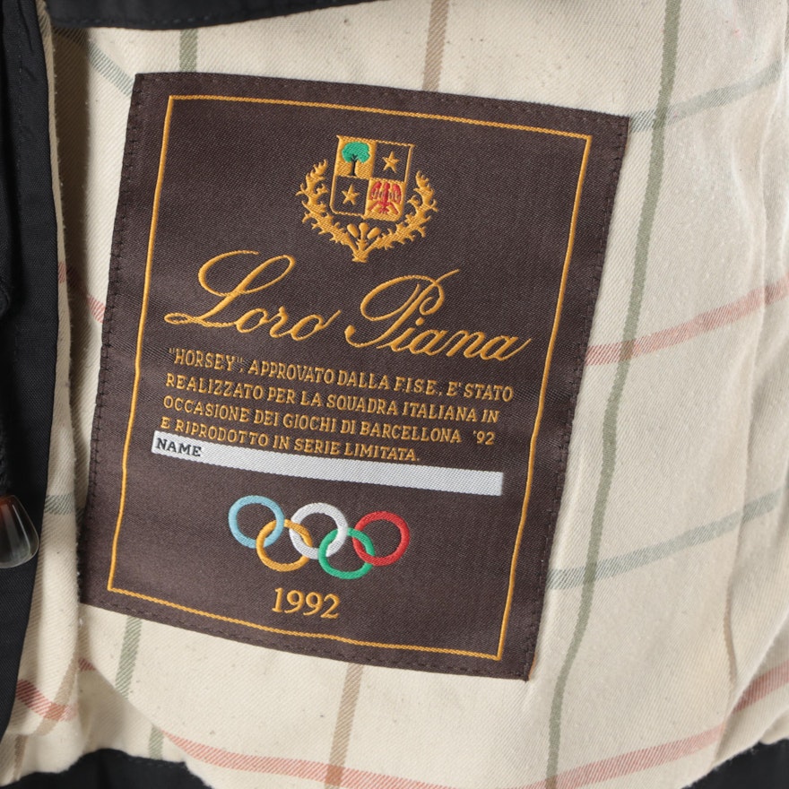 Women's Vintage Loro Piana 1992 Olympic “Horsey” Jacket in Black | EBTH