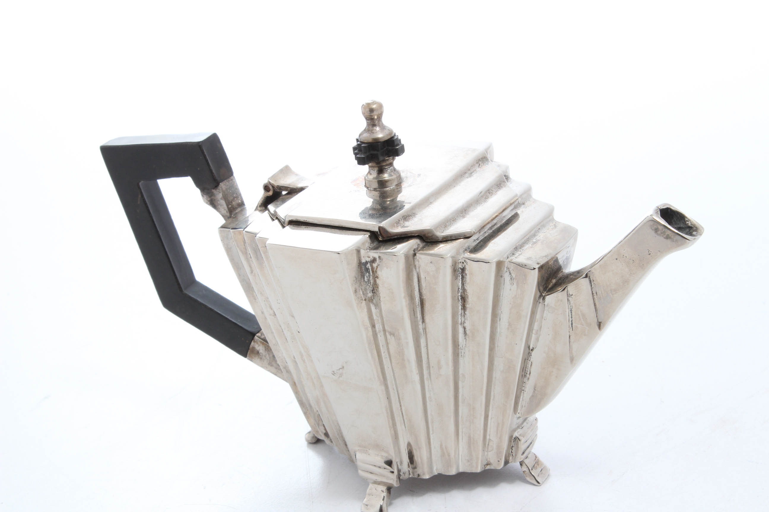 Vintage Art Deco Chrome Teapot EBTH