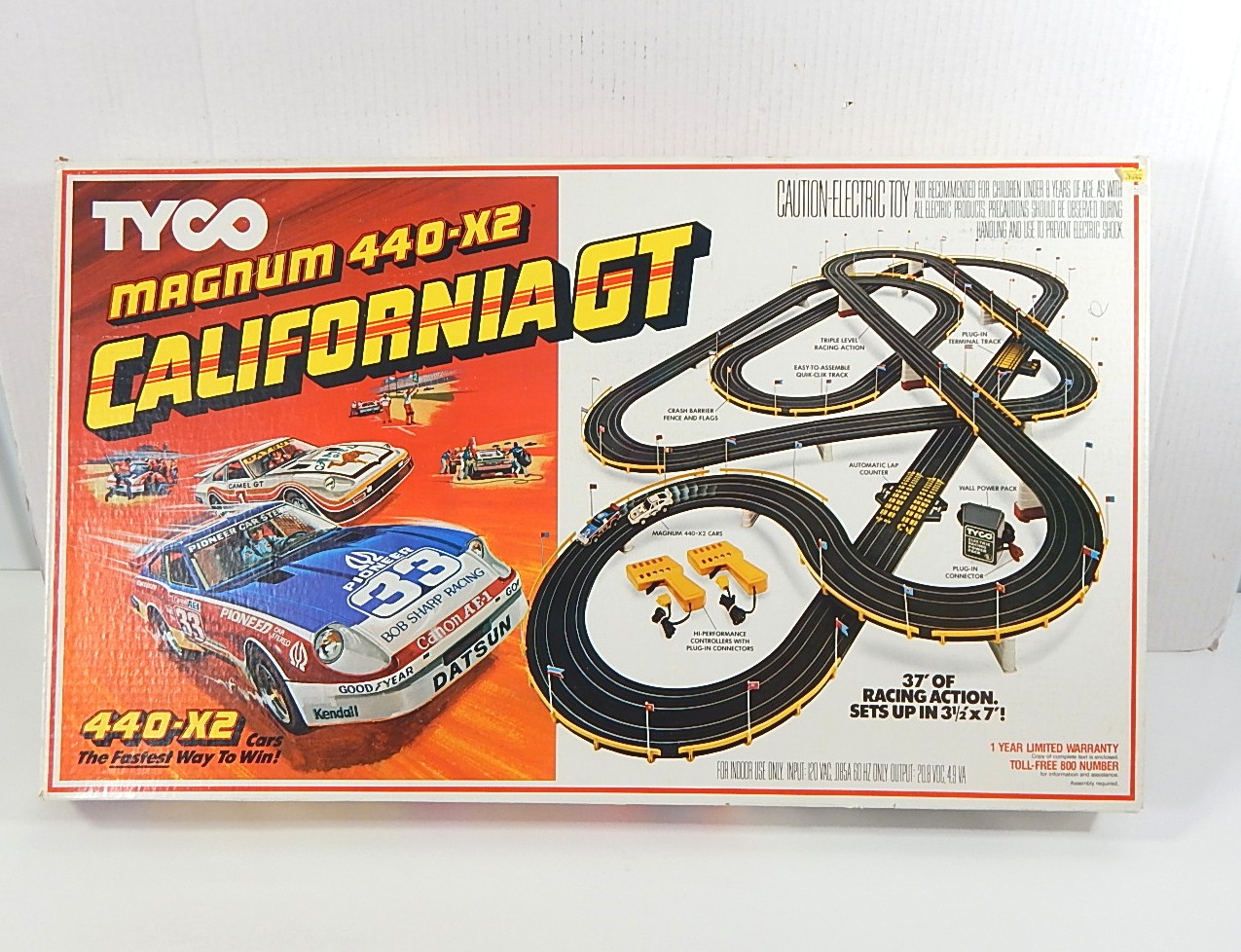 Tyco Magnum 440X2 California GT Electric Race Car Set in Box EBTH