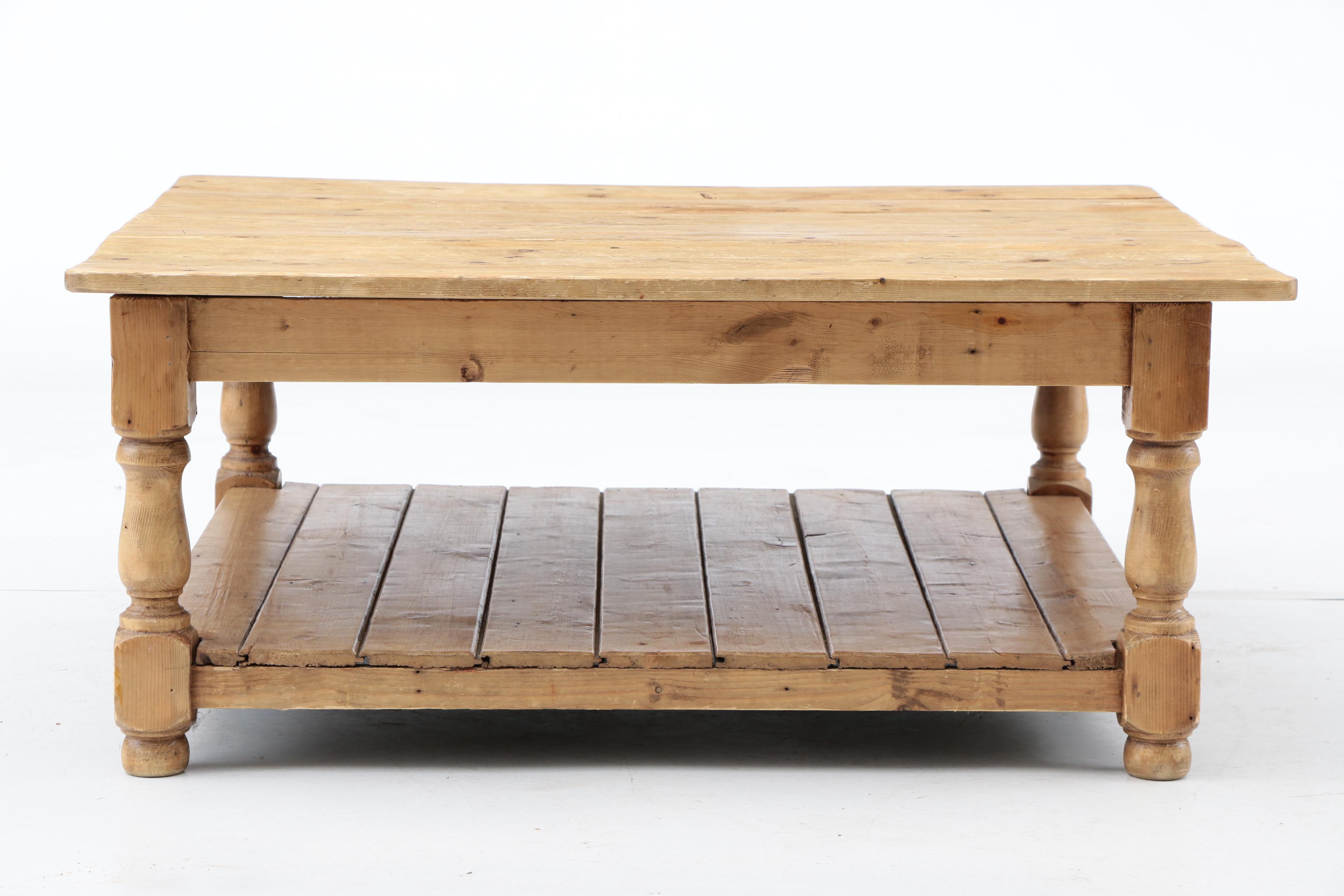 Rustic Pine Coffee Table EBTH