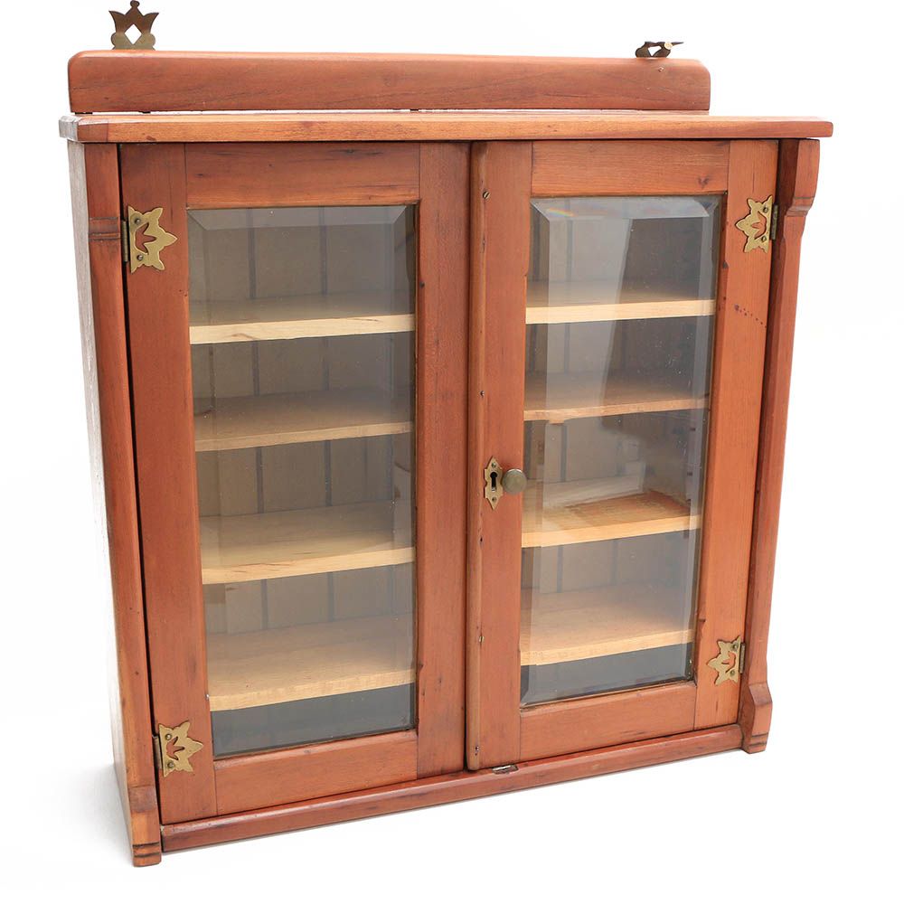 Vintage Glass Wall Cabinet Kitchen Design