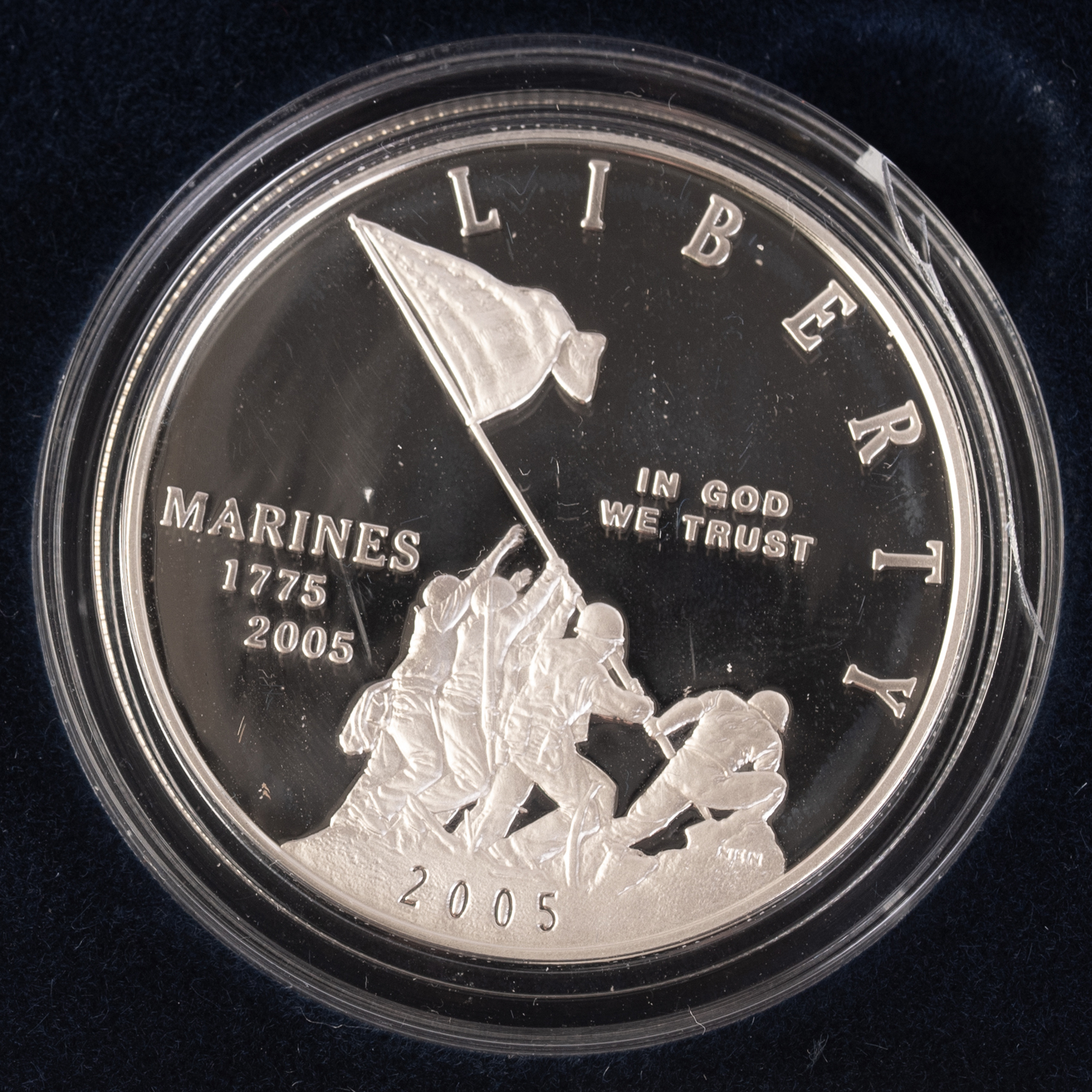 2005-P Marine Corps 230th Anniversary Commemorative Silver Proof Dollar ...