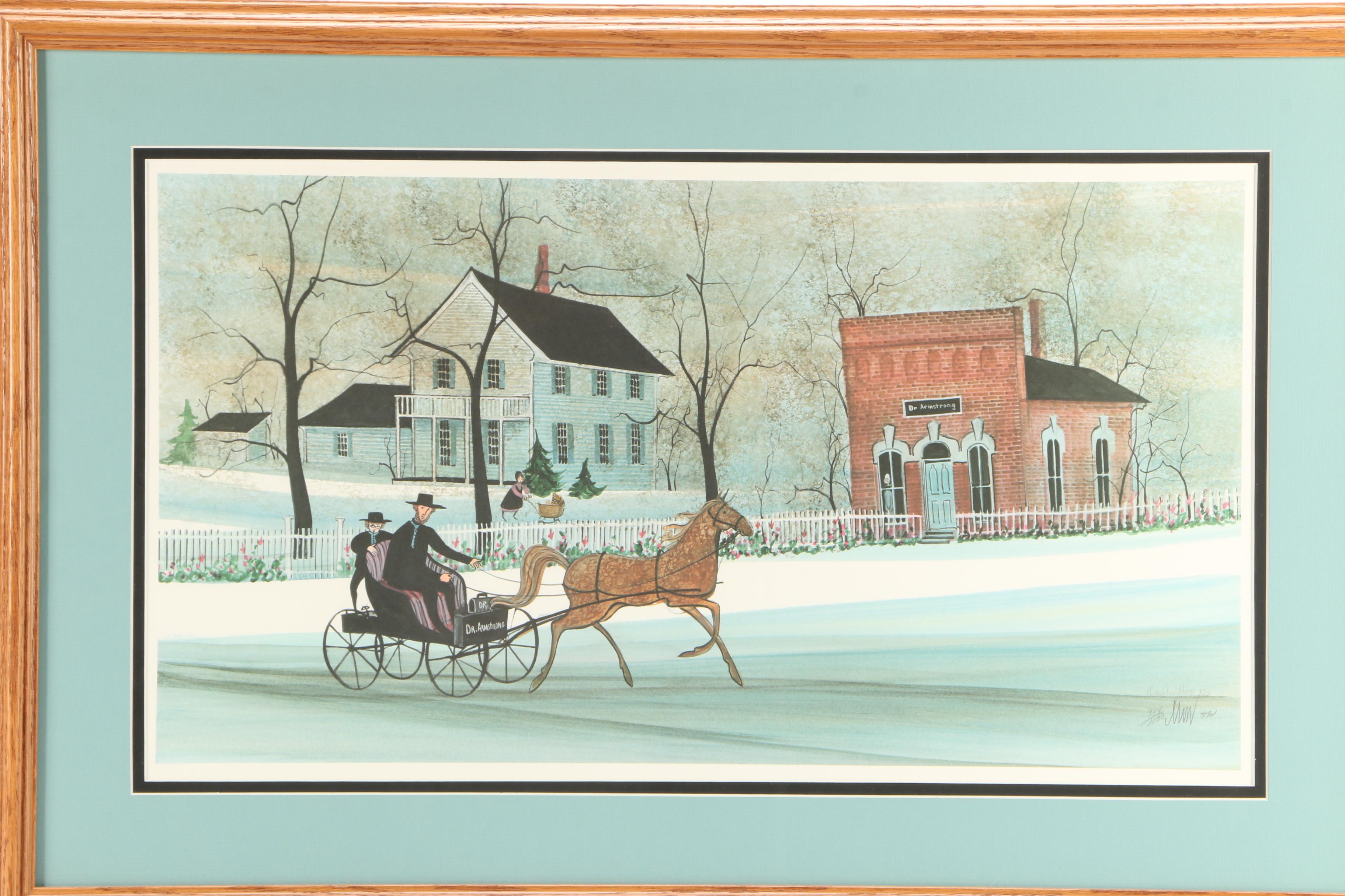 P. Buckley Moss Limited Edition Offset Lithograph "The Doctor's Office