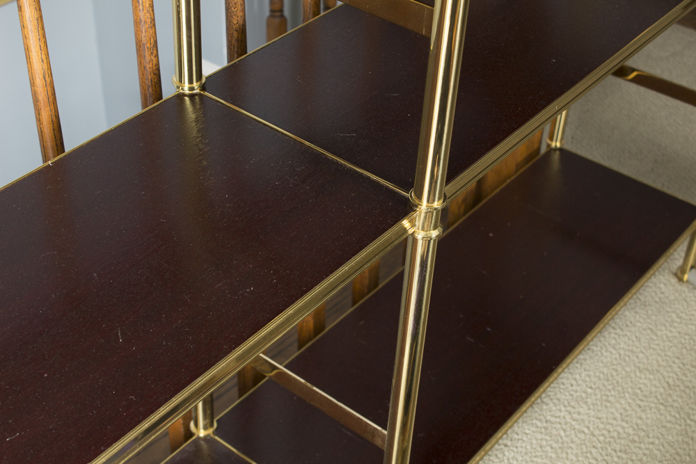 Hollywood Regency Style Gold Shelving Units EBTH