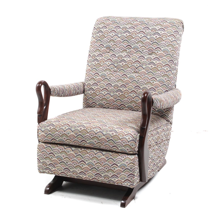 Vintage Upholstered Rocking Chair : EBTH - Vintage Upholstered Rocking Chair : EBTH