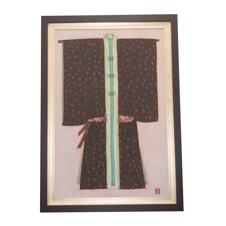 Giclee From Raschella Collection Brown Kimono Ebth Giclee From Raschella Collection Brown Kimono Ebth