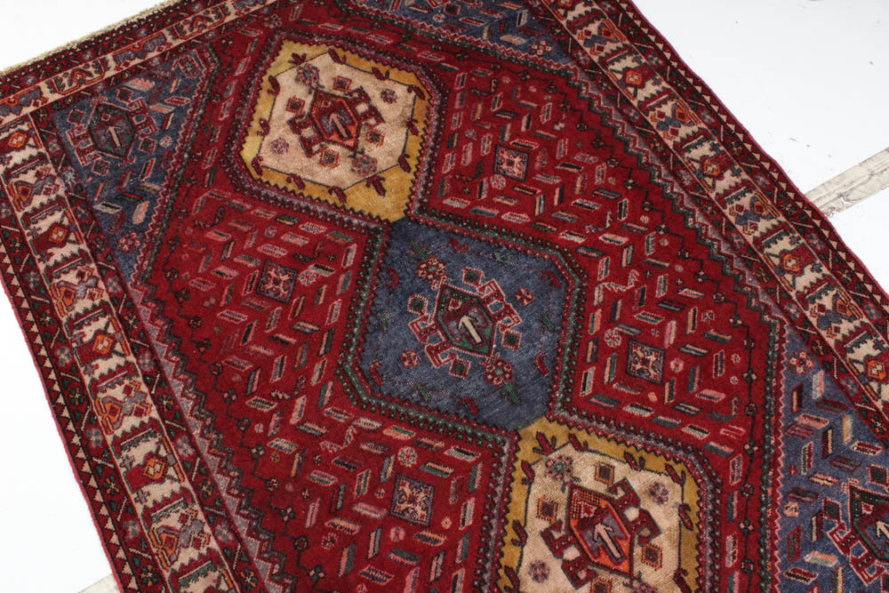Vintage HandKnotted Persian Qashqai Area Rug EBTH
