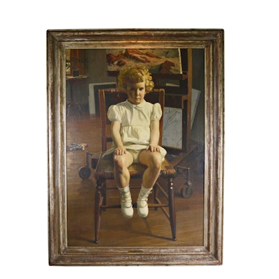 Edmond J. Fitzgerald Oil Painting "Portrait of Desme" Edmond J. Fitzgerald Oil Painting "Portrait of Desme"