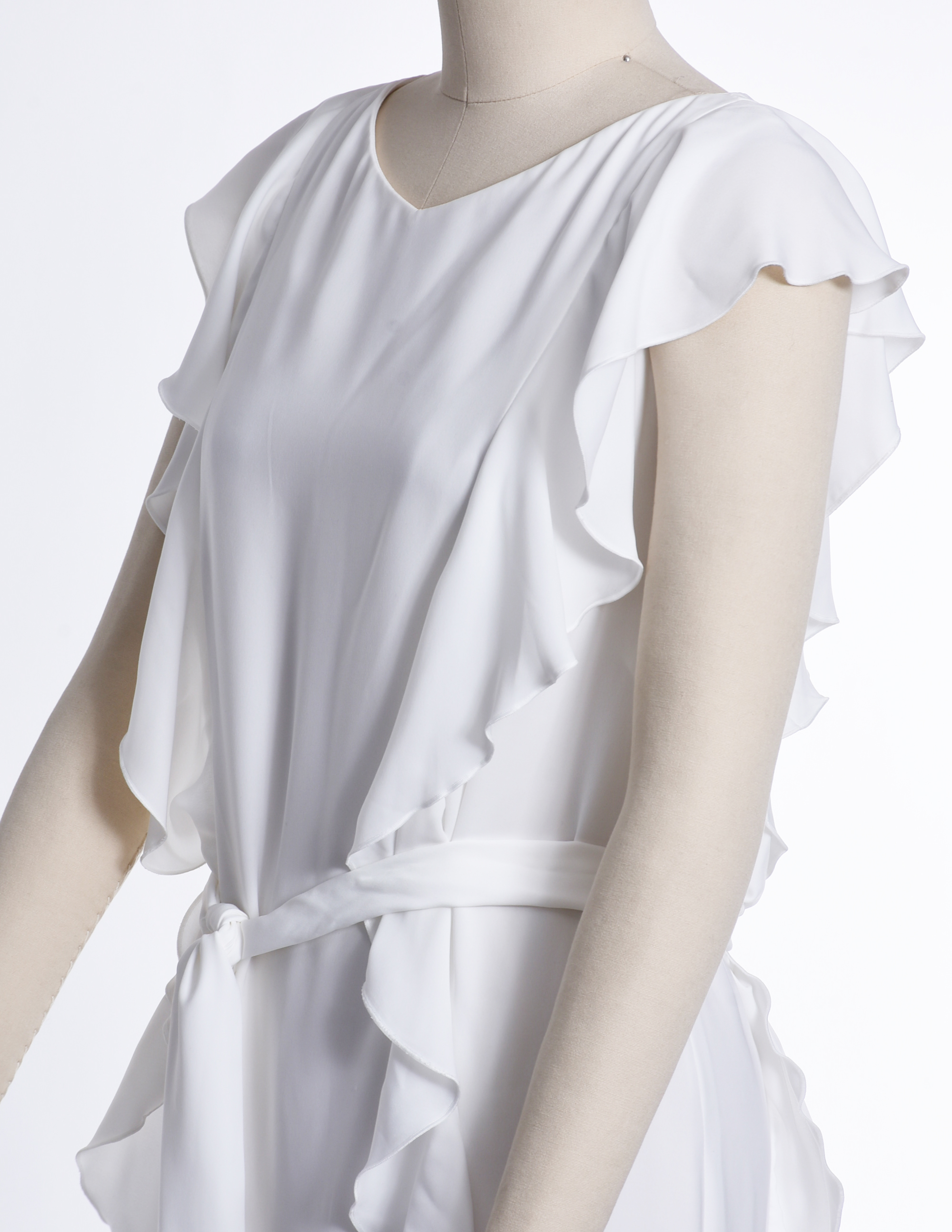 Zimmermann of Australia Winsome Whited Ruffled Short Dress EBTH