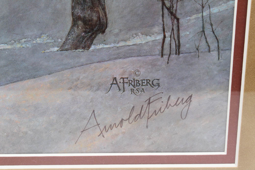 Arnold Friberg 'Prayer At Valley Forge' 17x27 Giclee Art Print – Textured Paper W/ Brass Nameplate, Unframed