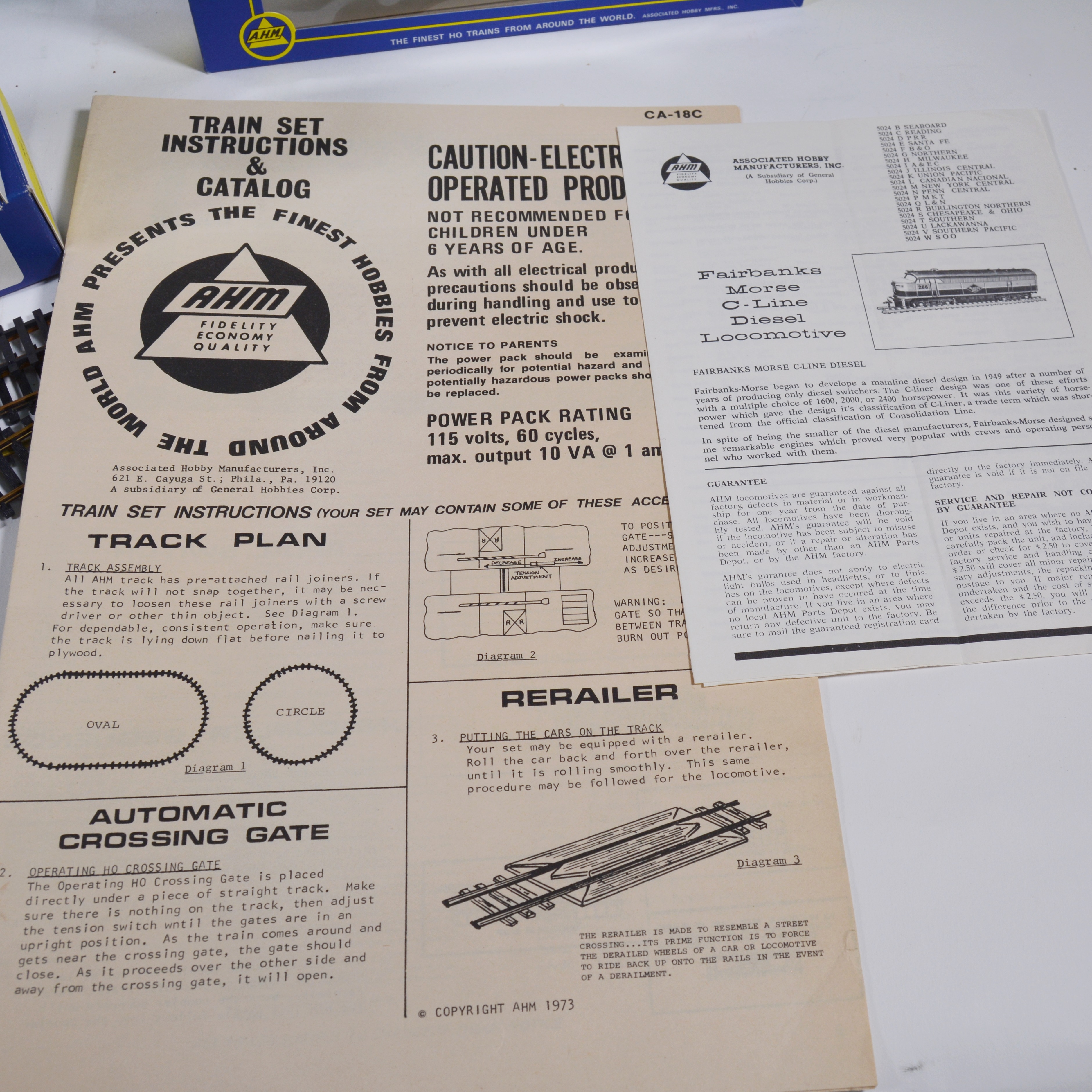 Associated Hobby Manufacturers (AHM), HO Scale, Model Trains and Track