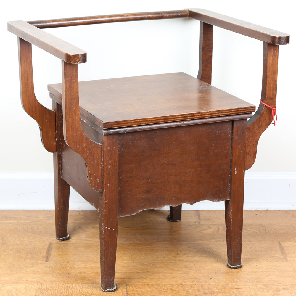 Vintage Wooden Commode Chair EBTH