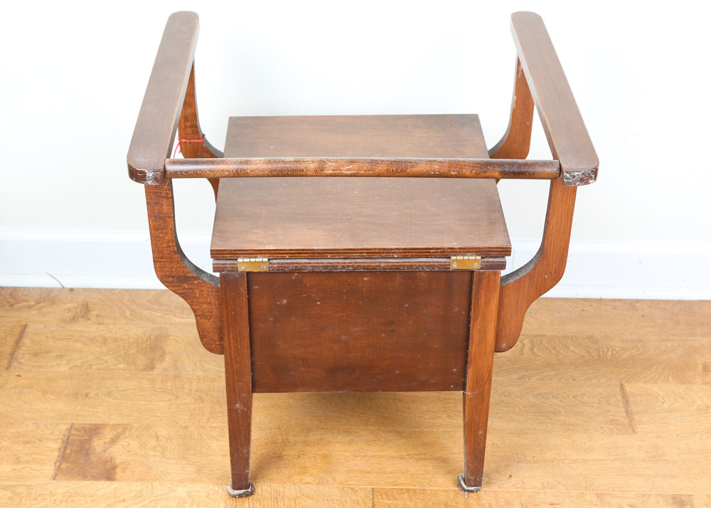 Vintage Wooden Commode Chair EBTH