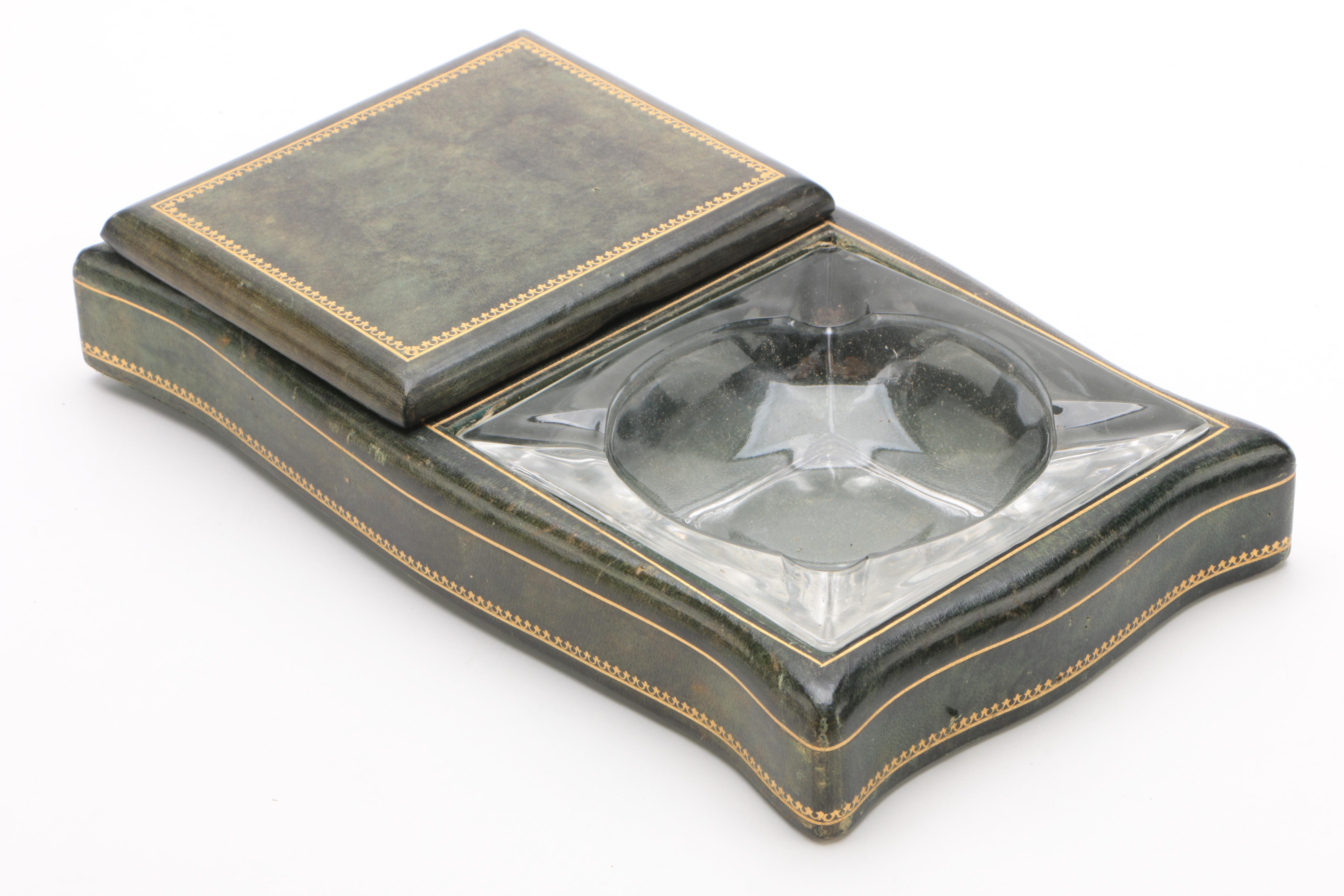 Vintage Italian Table Lighter and Ashtray Set EBTH