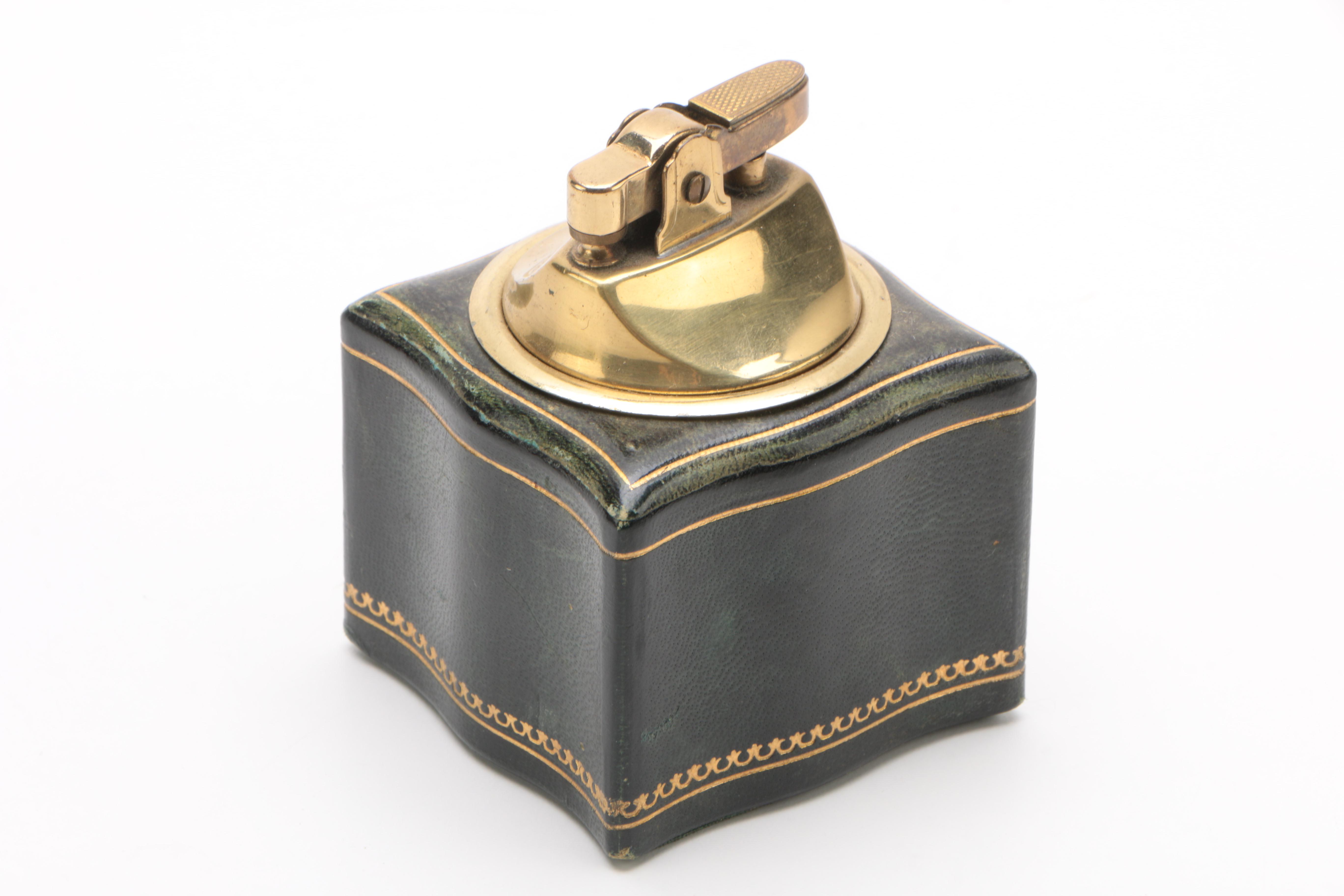 Vintage Italian Table Lighter and Ashtray Set EBTH