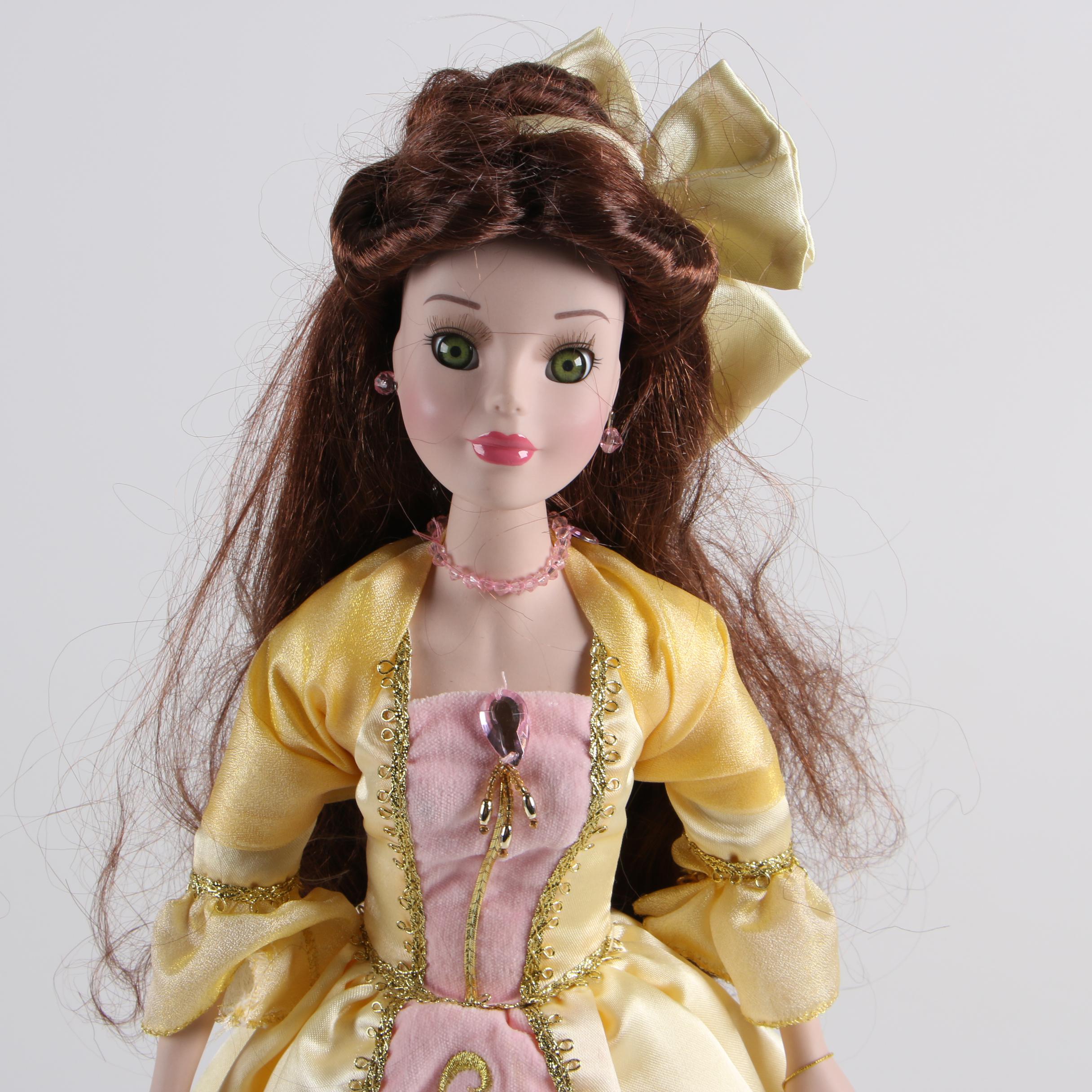 Brass Key Disney Princess Porcelain Dolls including Aurora, Belle and