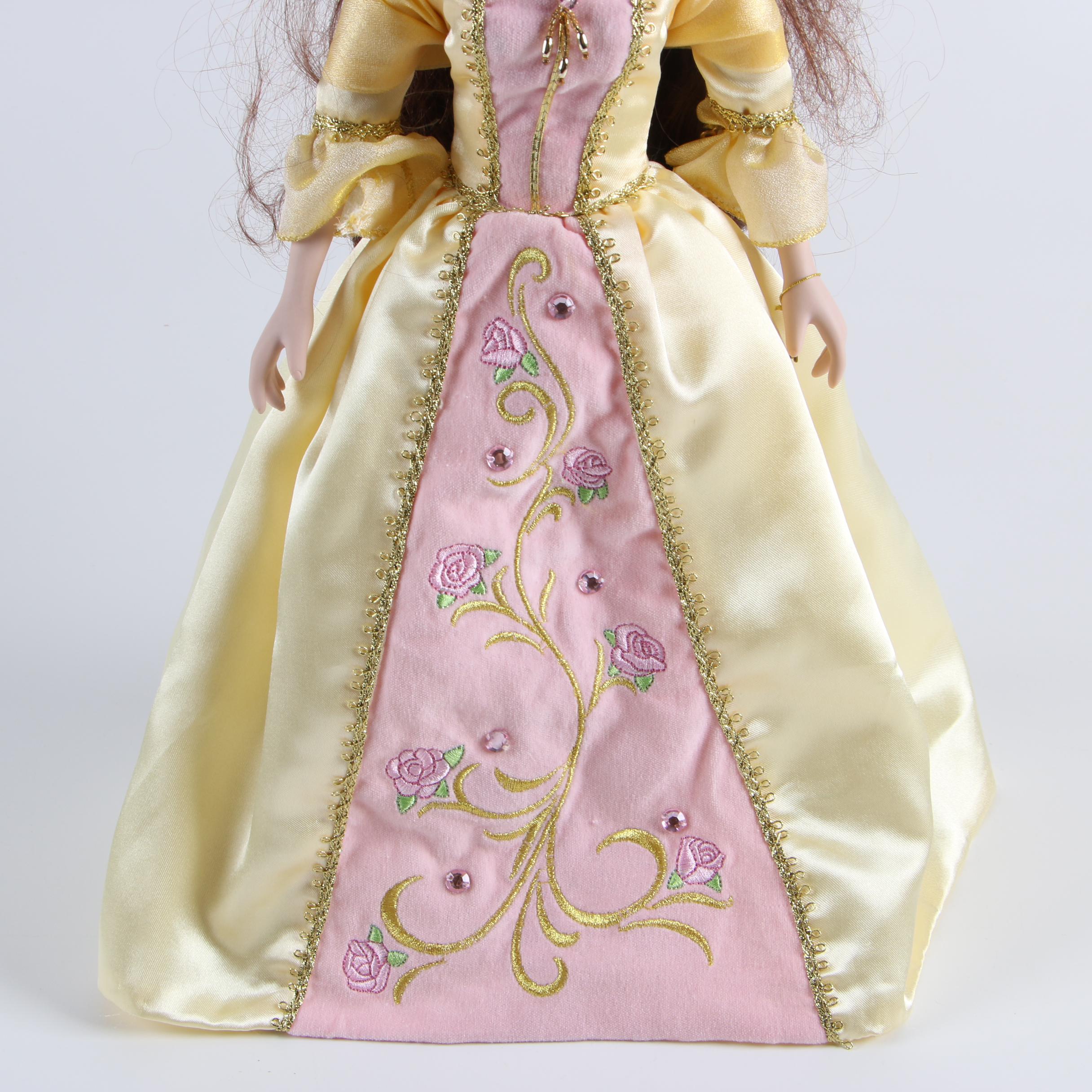 Brass Key Disney Princess Porcelain Dolls including Aurora, Belle and