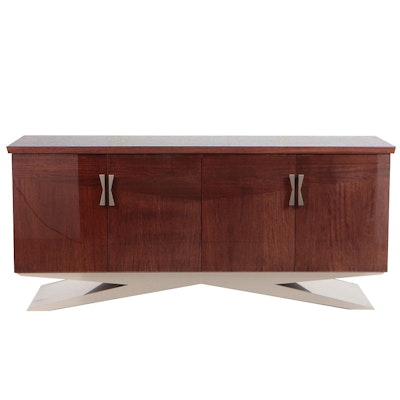 Excelsior Designs Rosewood and Steel Credenza
