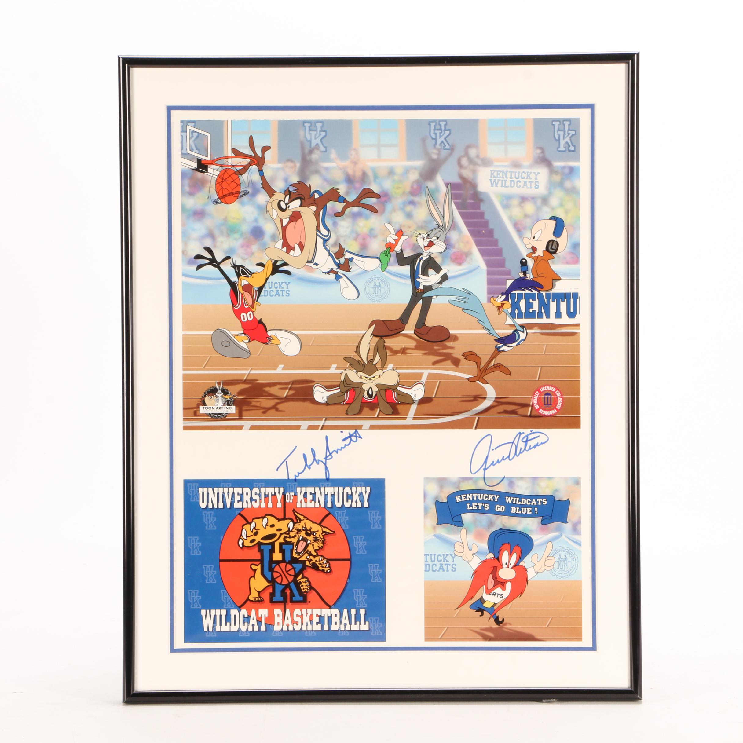 Rick Pitino And Tubby Smith Signed Uk Basketball Looney Tunes