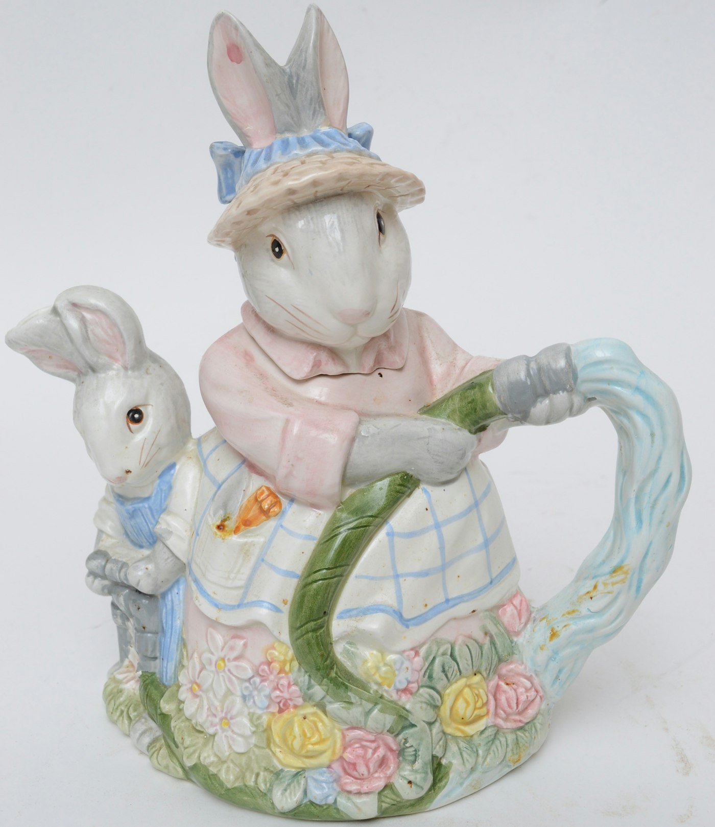 Pair of Fitz & Floyd Rabbit Teapot with Creamer and Sugar Set | EBTH