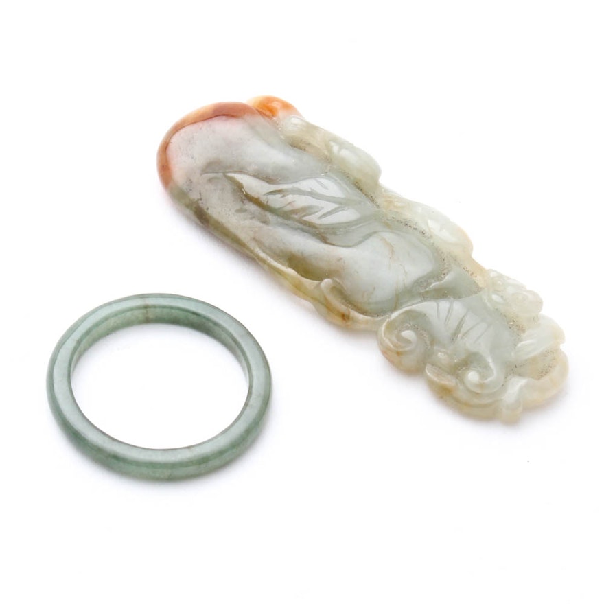 Jadeite Ring and Pendant