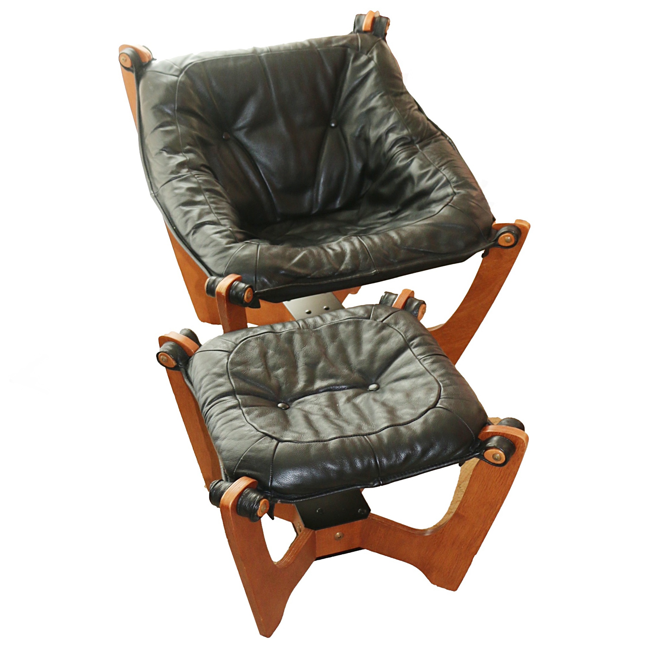 Circa 1970 Norwegian "Luna" Chair and Ottoman by Odd Knutsen EBTH