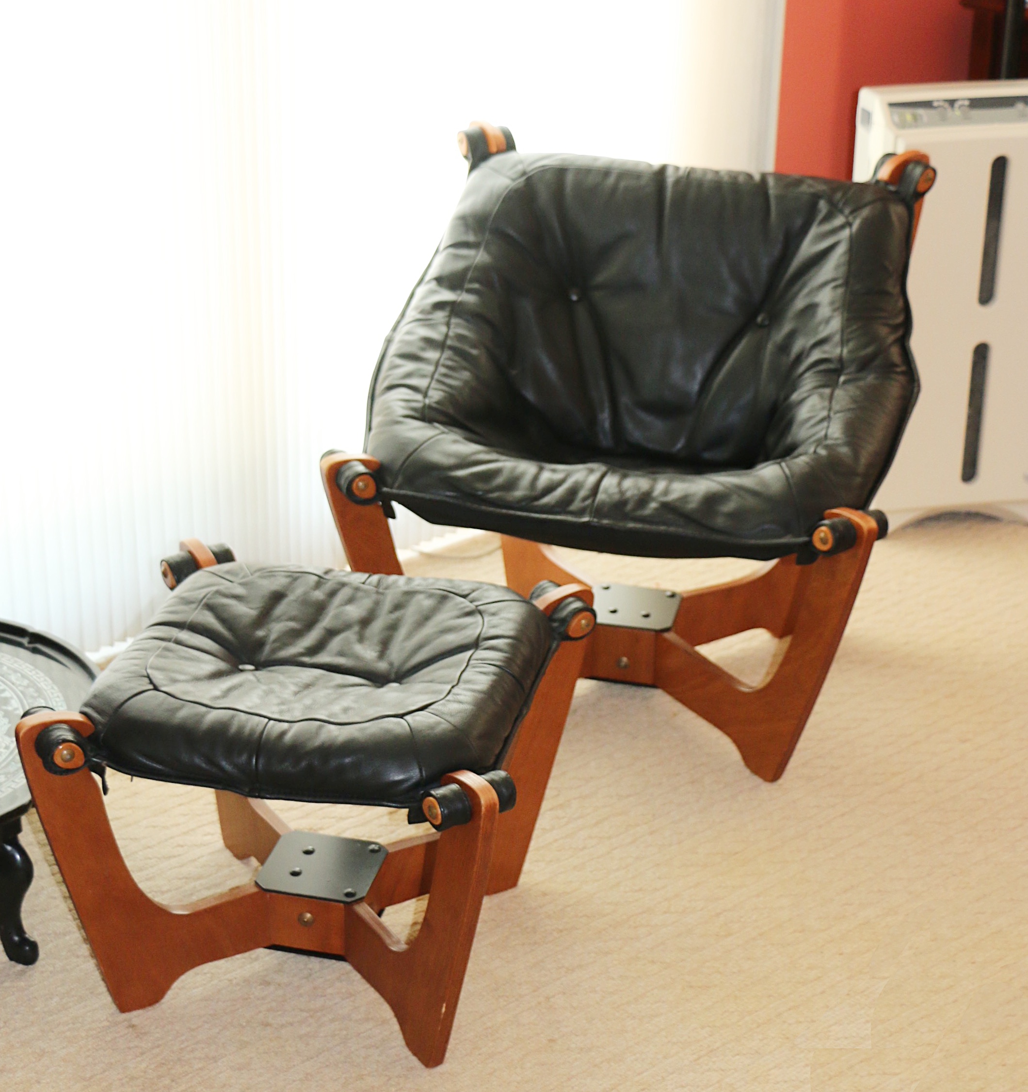 Circa 1970 Norwegian "Luna" Chair and Ottoman by Odd Knutsen EBTH