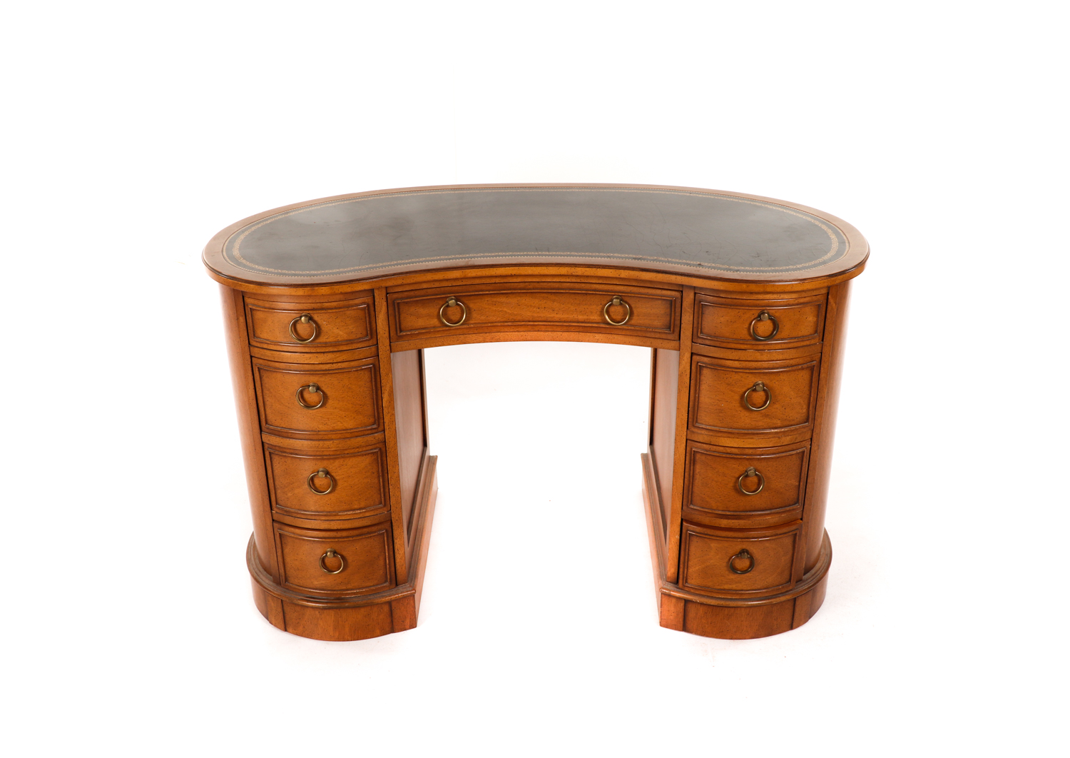 Vintage Sligh Lowry Leather Top Kneehole Desk Ebth