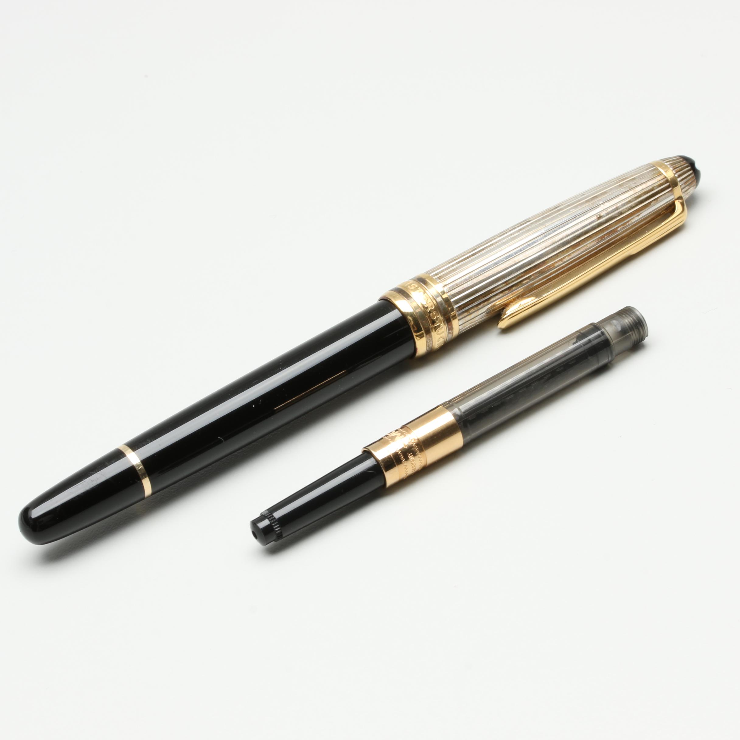 montblanc sterling silver fountain pen