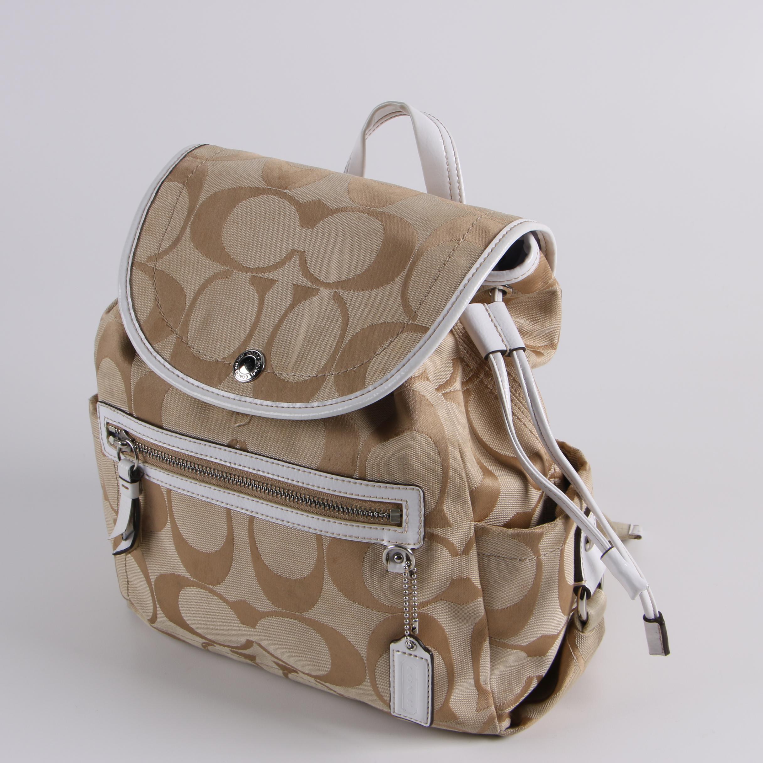 Coach Kyra Signature Canvas Backpack and Chelsea Pebbled Leather