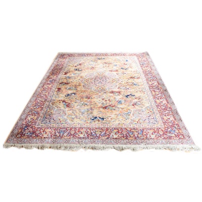 Vintage Power Loomed Persian Style Hunting Rug Vintage Power Loomed Persian Style Hunting Rug