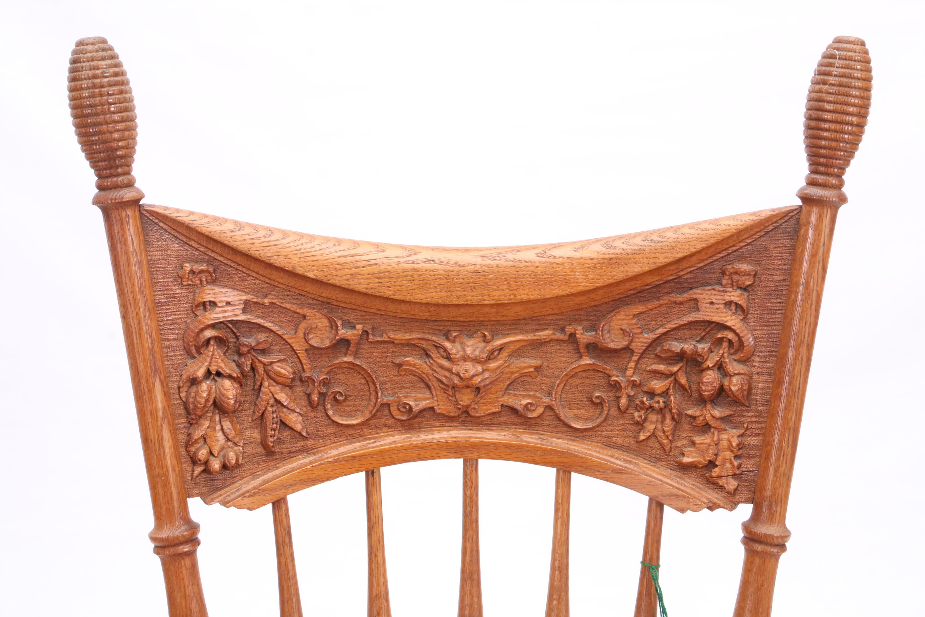 Antique Oak Accent Chair EBTH