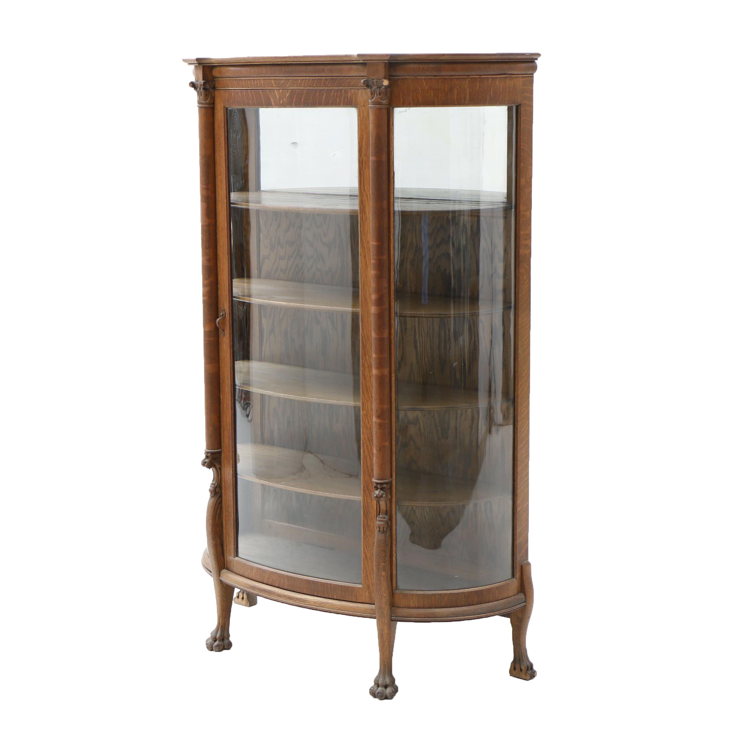Vintage Oak Curio EBTH