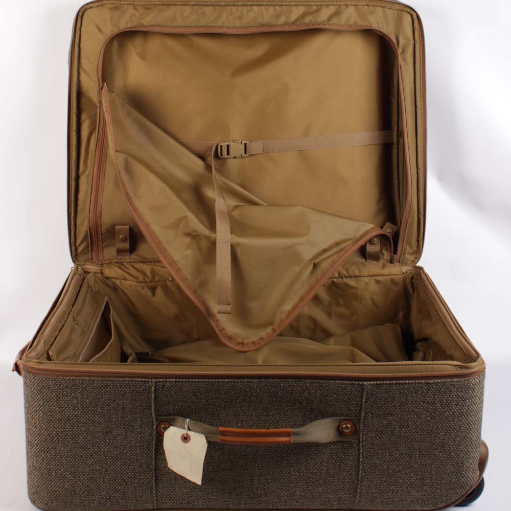 Vintage Hartmann Luggage Tweed and Leather Rolling Suitcases EBTH