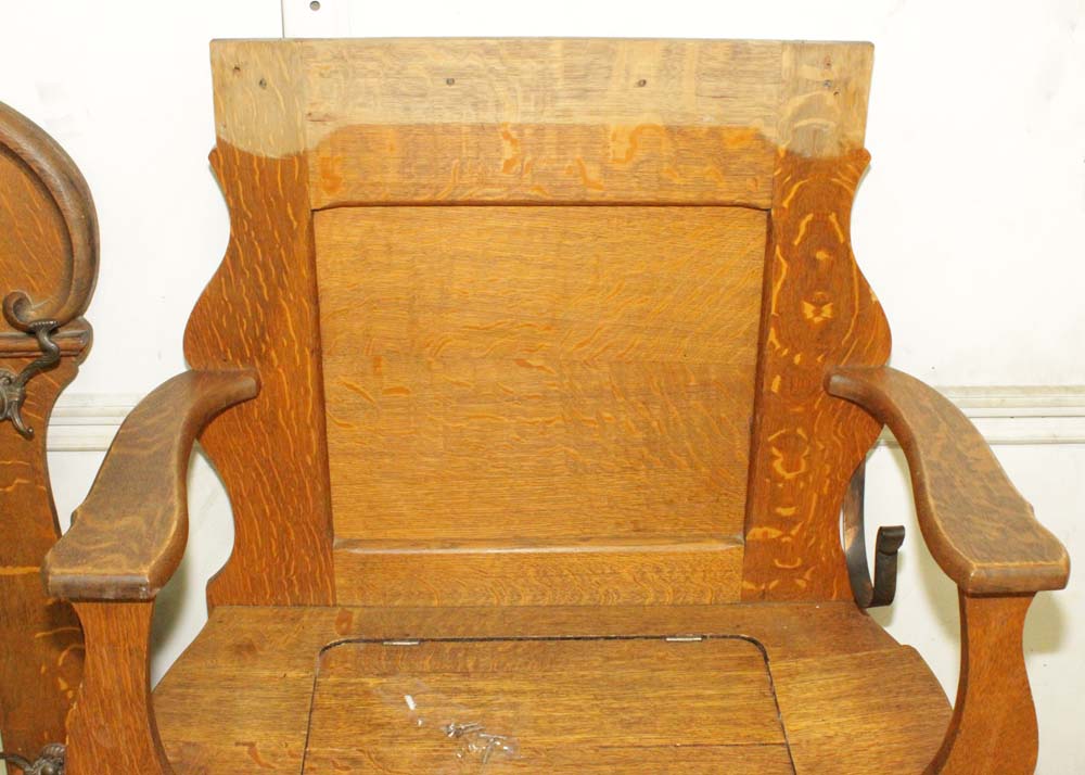 Victorian Oak Hall Tree EBTH