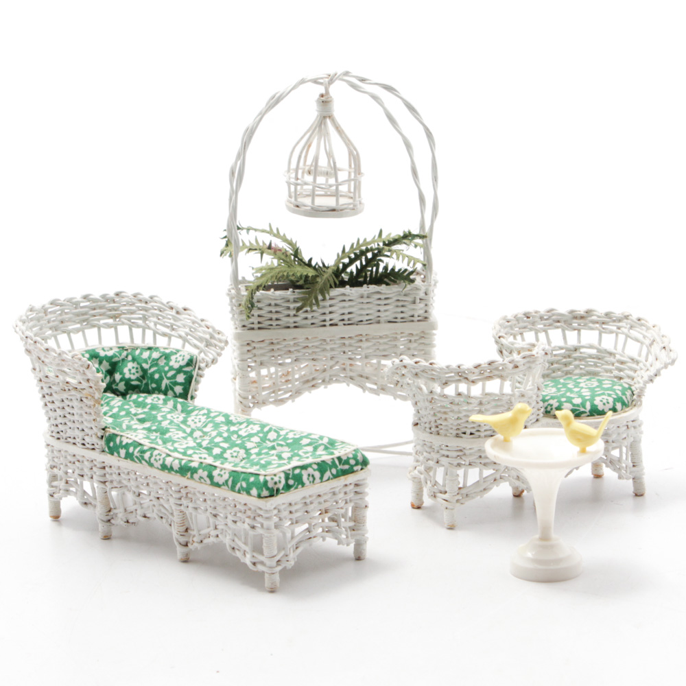 wicker dollhouse furniture