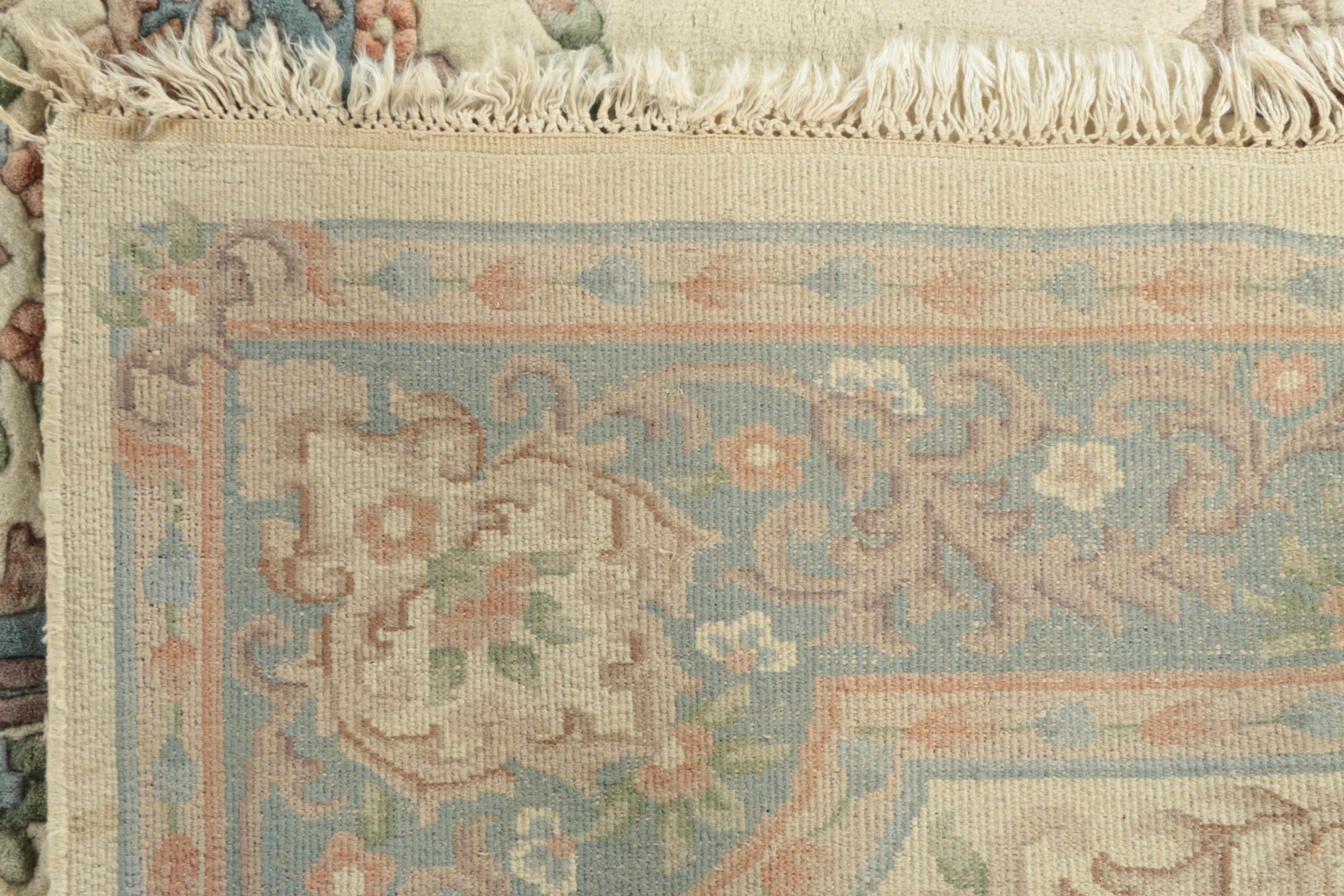 HandKnotted Indian Carved Wool Area Rug EBTH