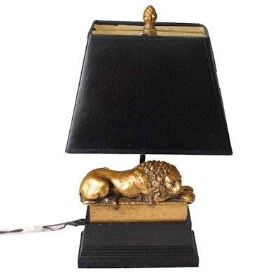Recumbant Lion Desk Lamp