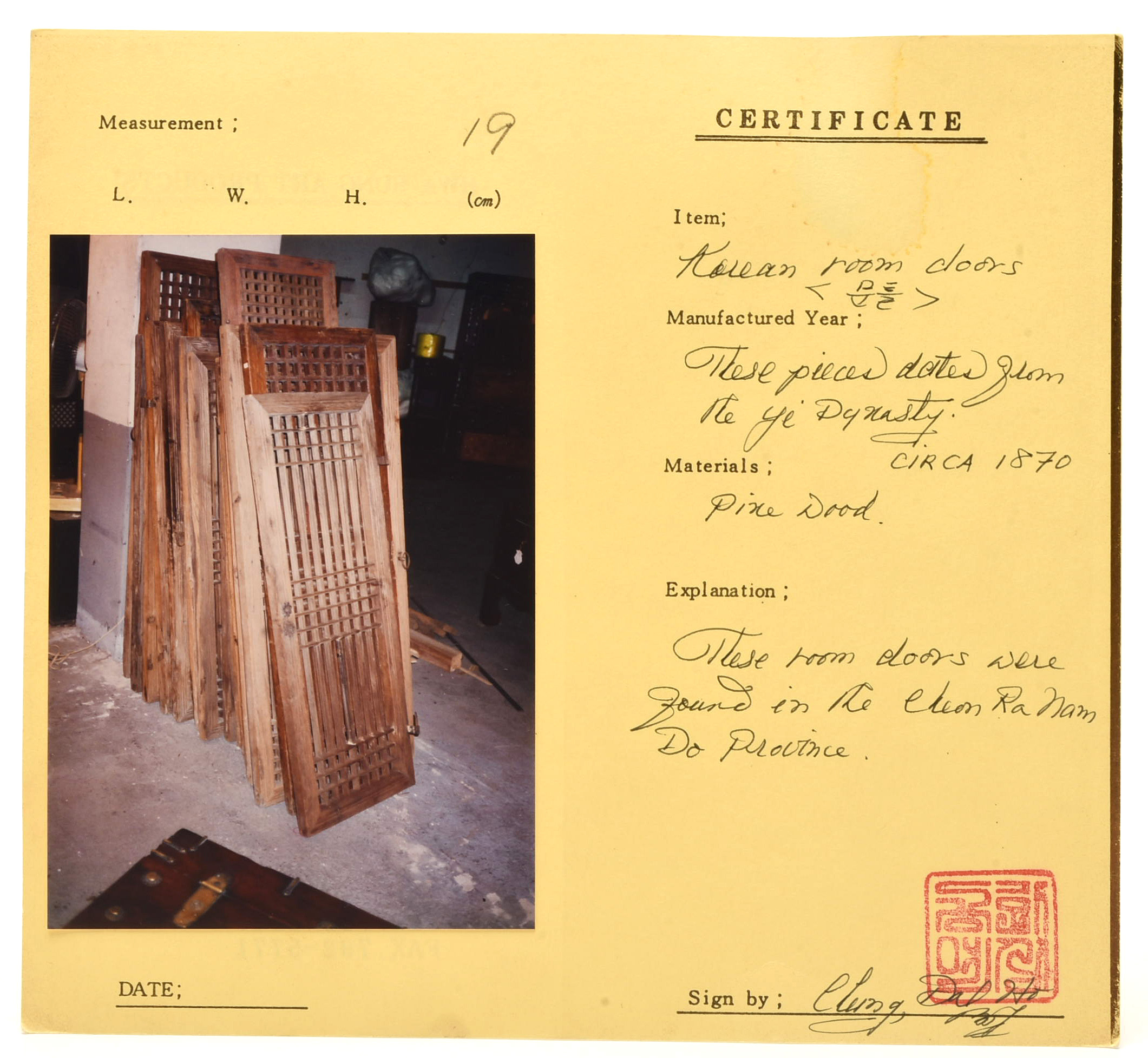 Antique Korean Yi Dynasty Pine Wood Window Shutters EBTH