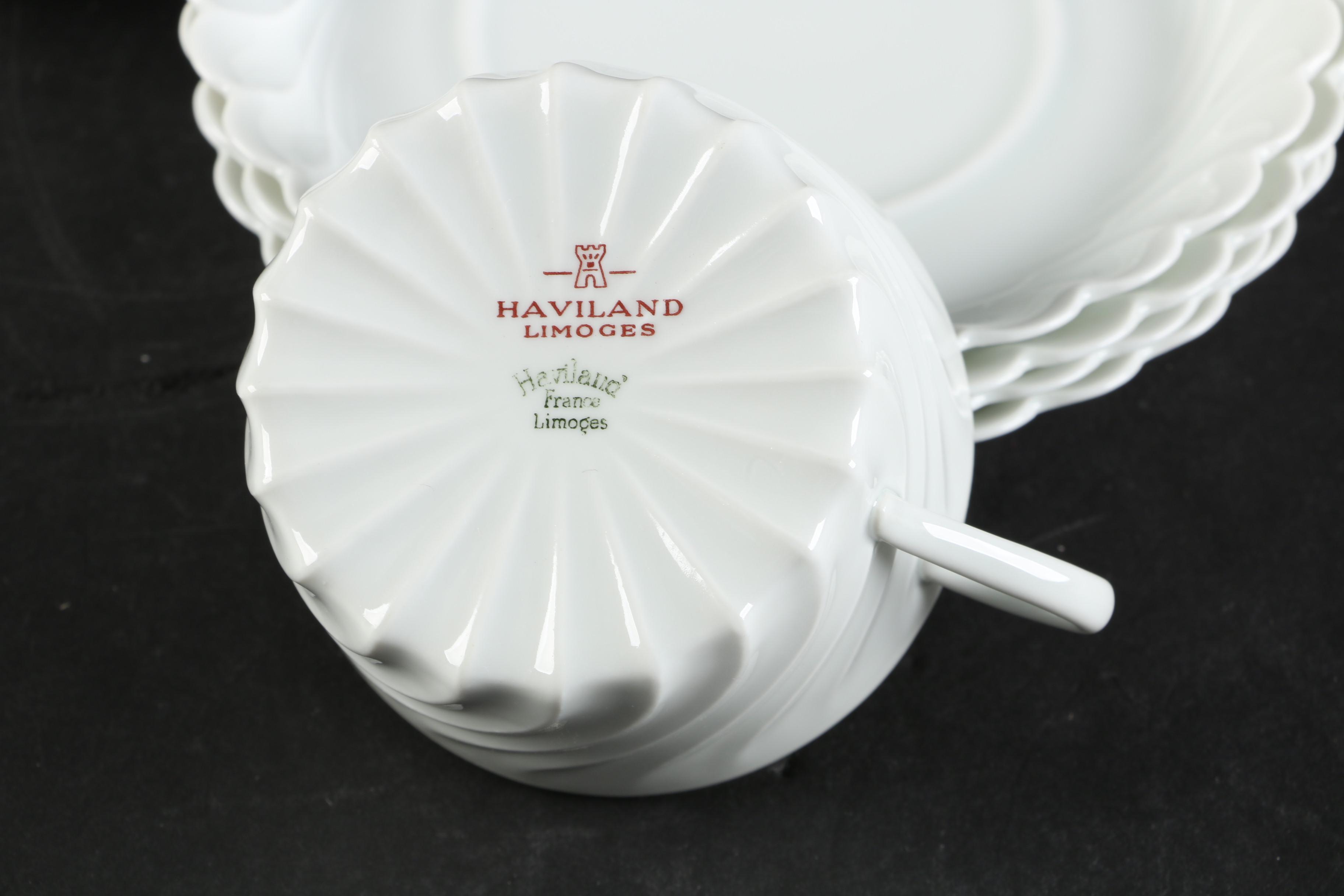 Haviland Limoges "Torse White" Porcelain Dinnerware c. 1962 EBTH