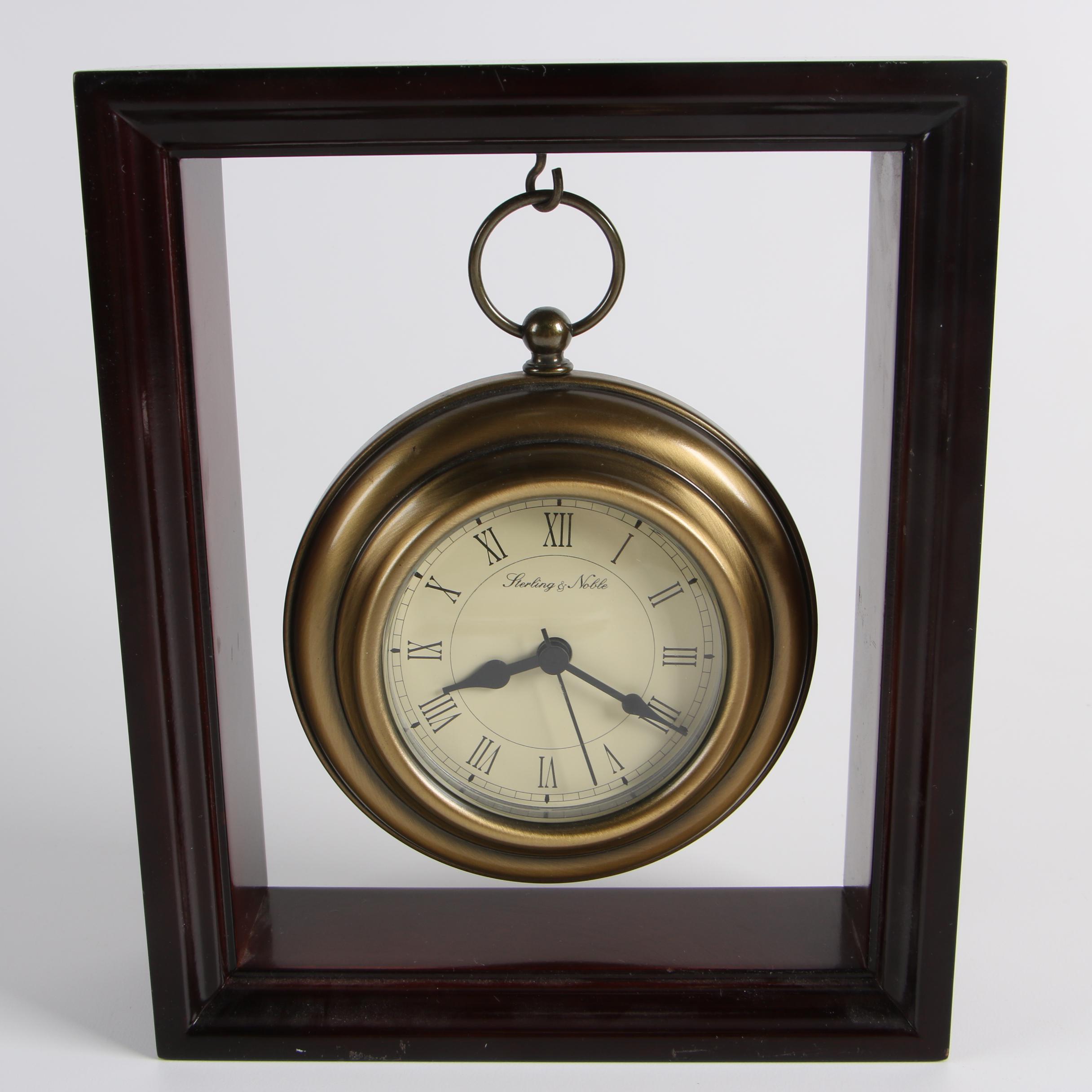 Contemporary Sterling & Noble Hanging Pocket Watch Style Desk Clock EBTH