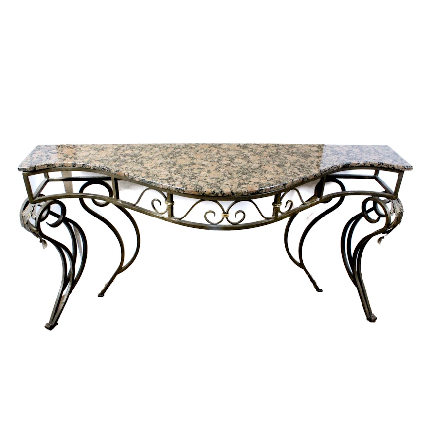 Marble Top Entryway Table Ebth
