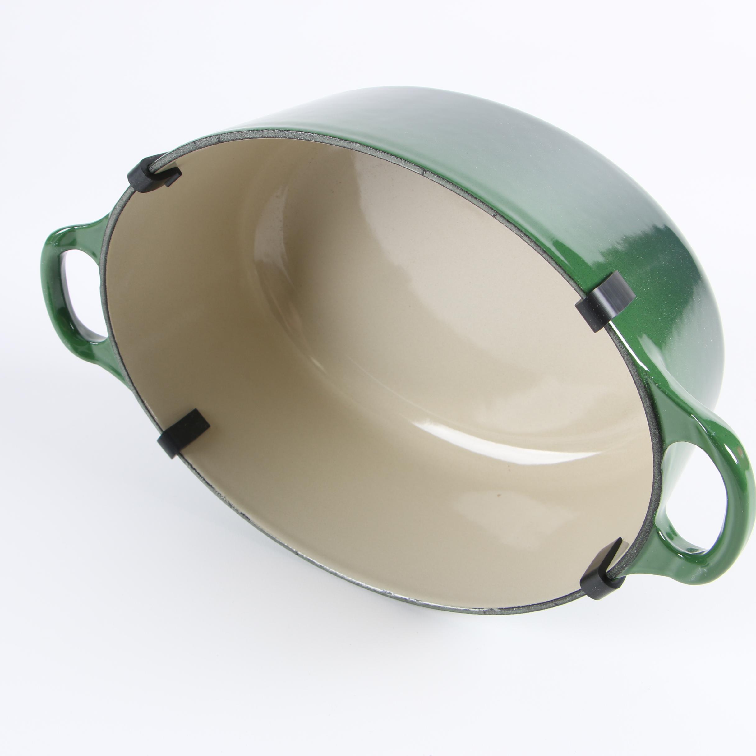 Le Creuset Dark Green Enameled Cast Iron Casserole Dish EBTH