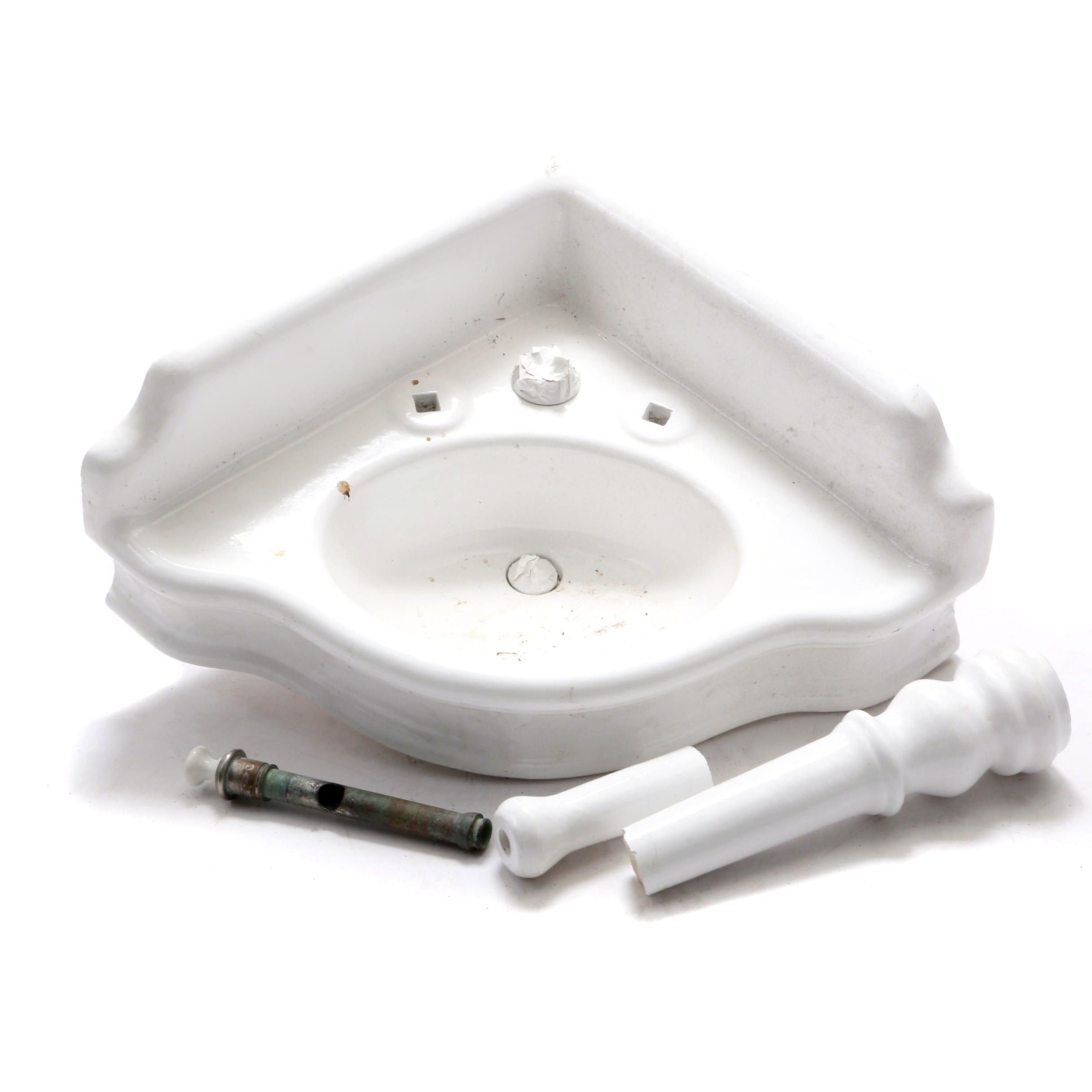 Vintage Porcelain Corner Sink EBTH