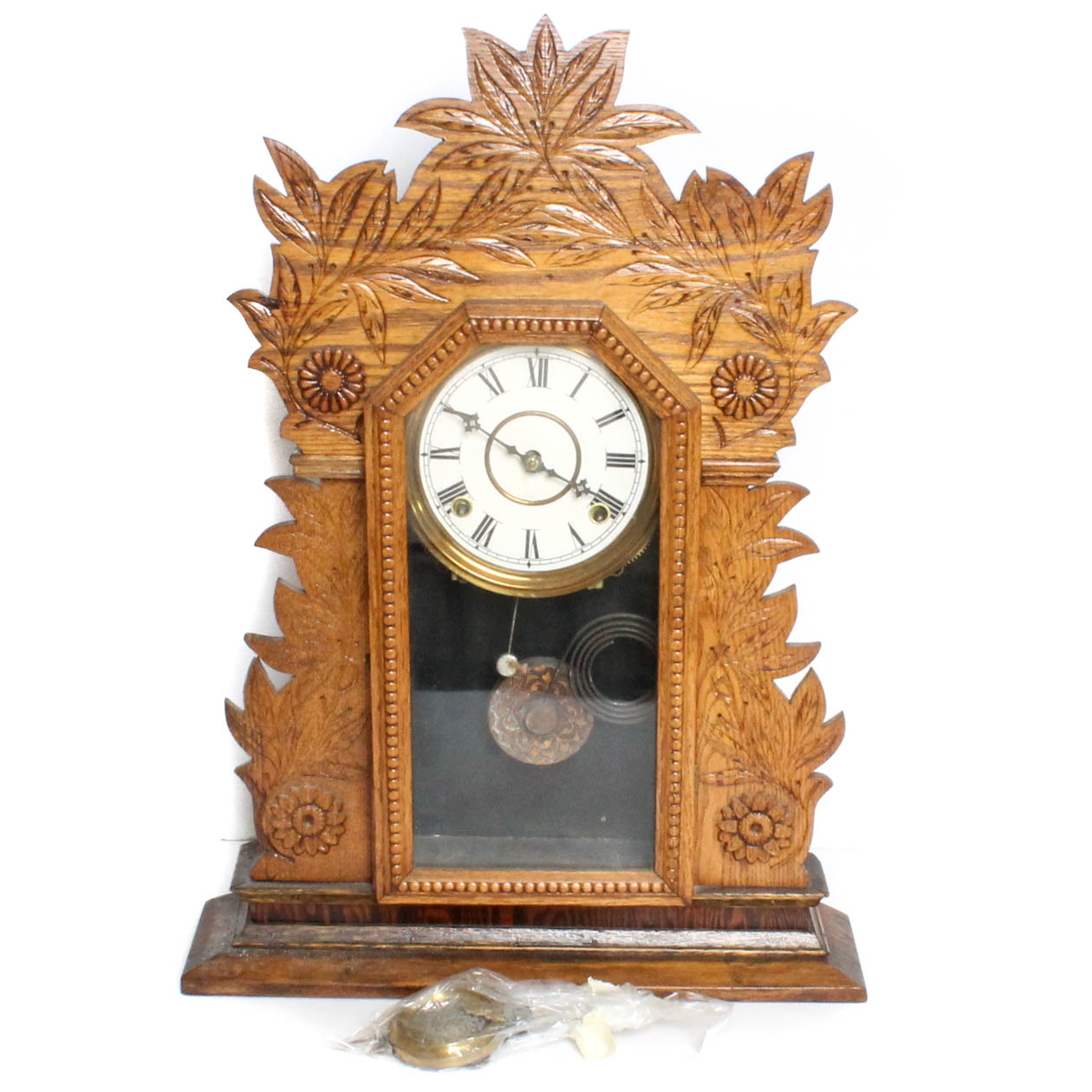 Vintage William L Gilbert Laurel Kitchen Clock Ebth