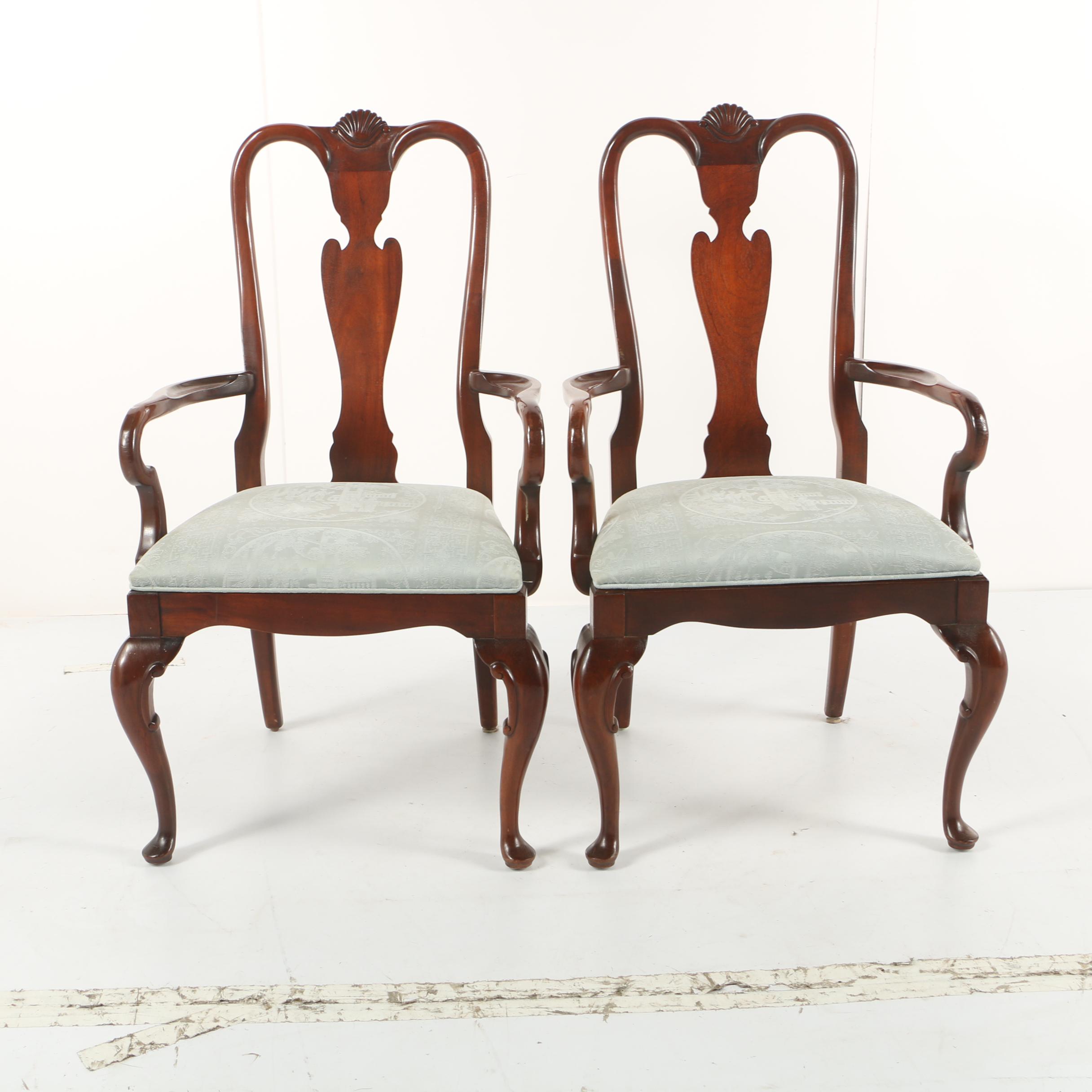 Queen Anne Style Armchairs by Century Furniture EBTH