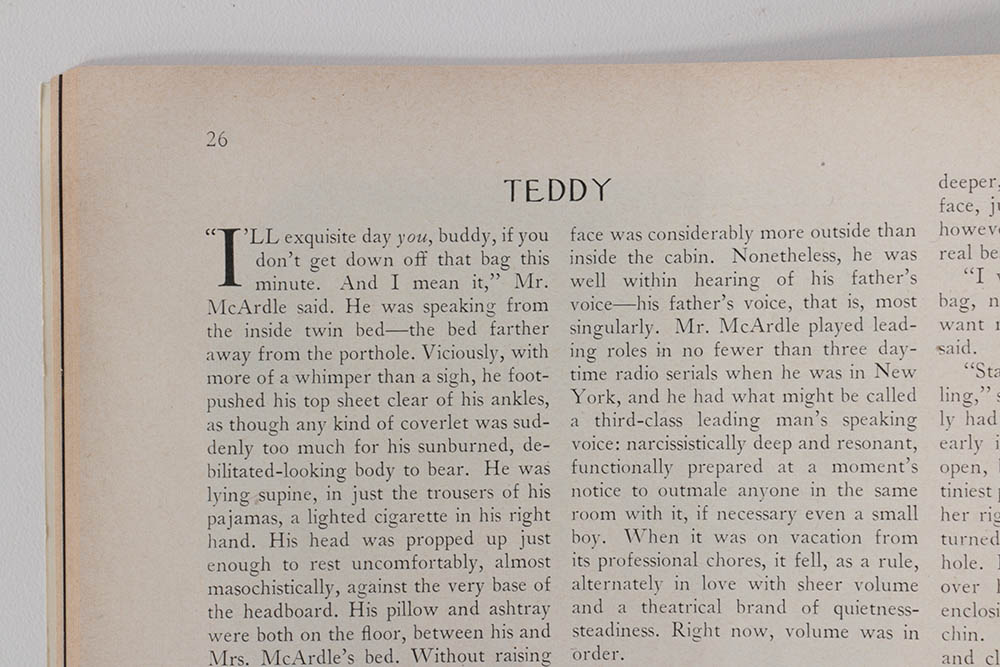 First Printings of J.D. Salinger Short Stories in 1949 and 1953 "The