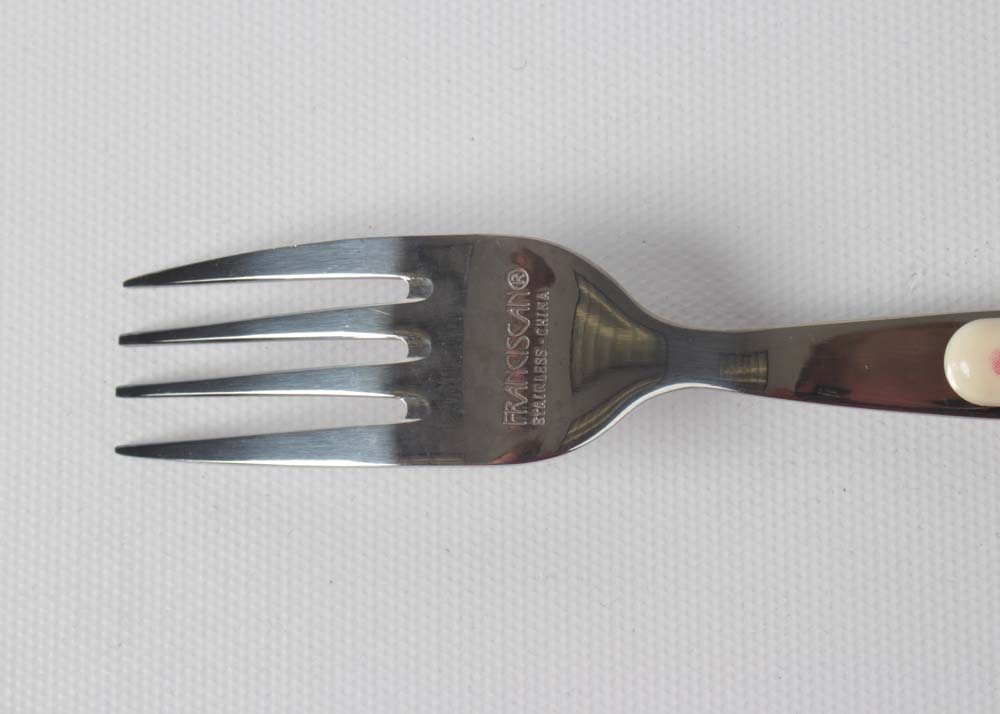 Franciscan "Desert Rose" Flatware, Goblets, and Cake Stand With a