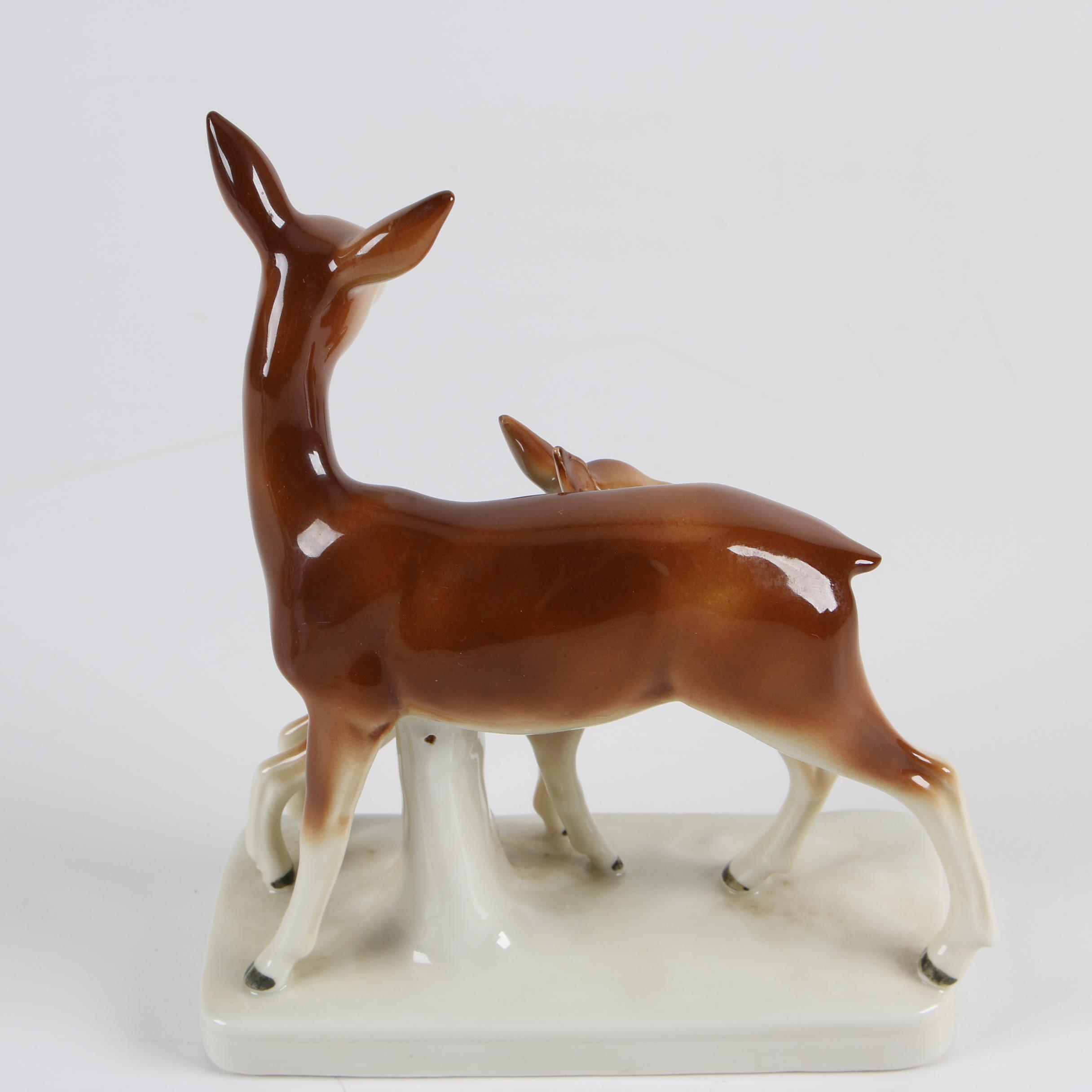 Vintage Stangl Pottery Birds and Lippelsdorf Porcelain Deer Figurines