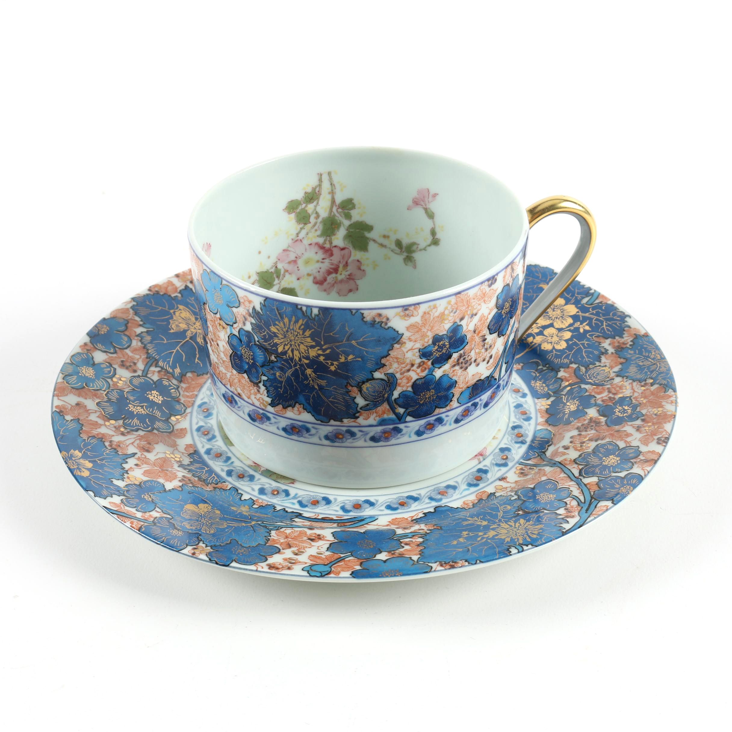 Haviland Limoges "Dammouse" Porcelain Cup and Saucer EBTH